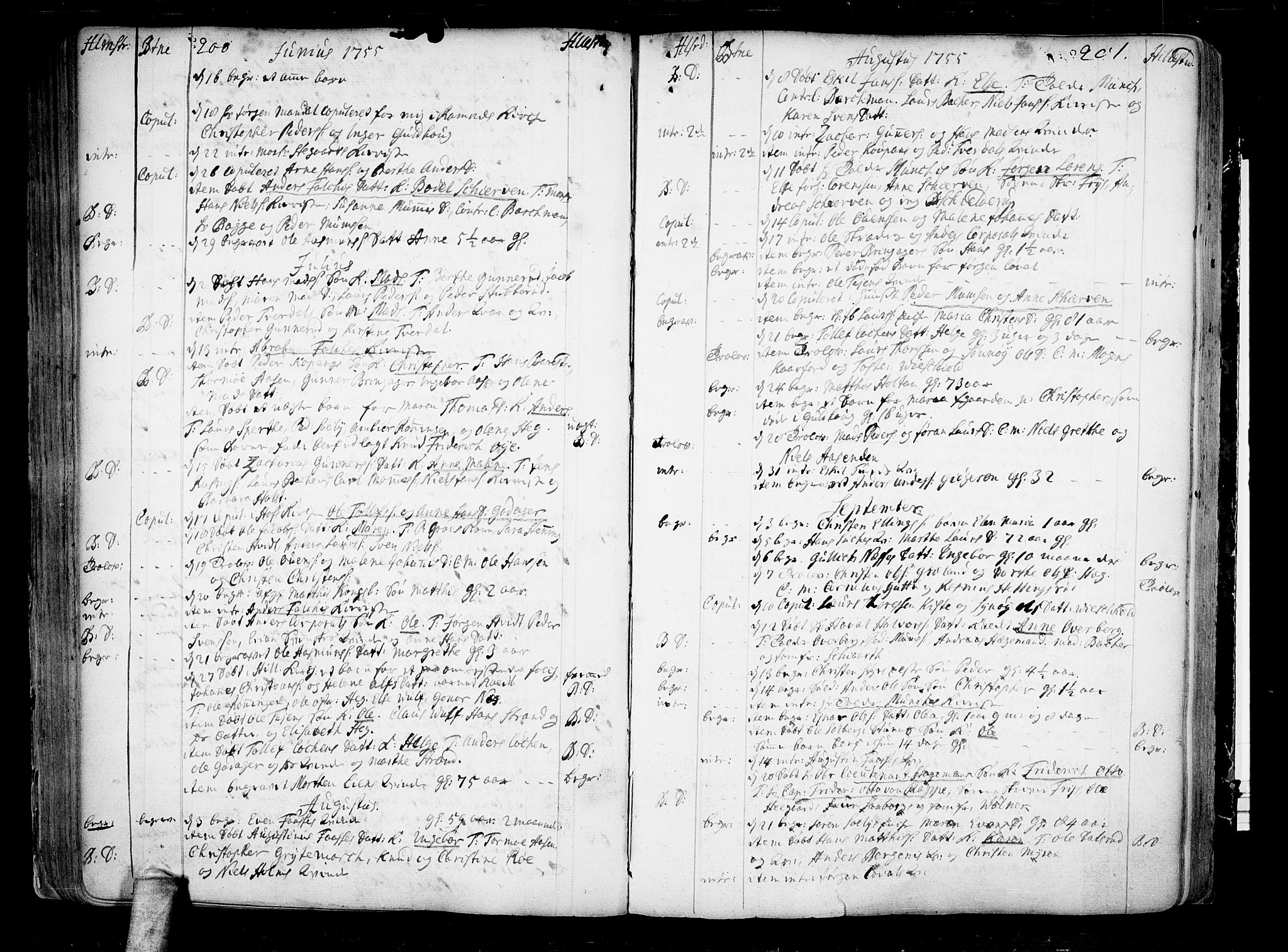 Botne kirkebøker, AV/SAKO-A-340/F/Fa/L0001a: Parish register (official) no. I 1A, 1707-1778, p. 200-201