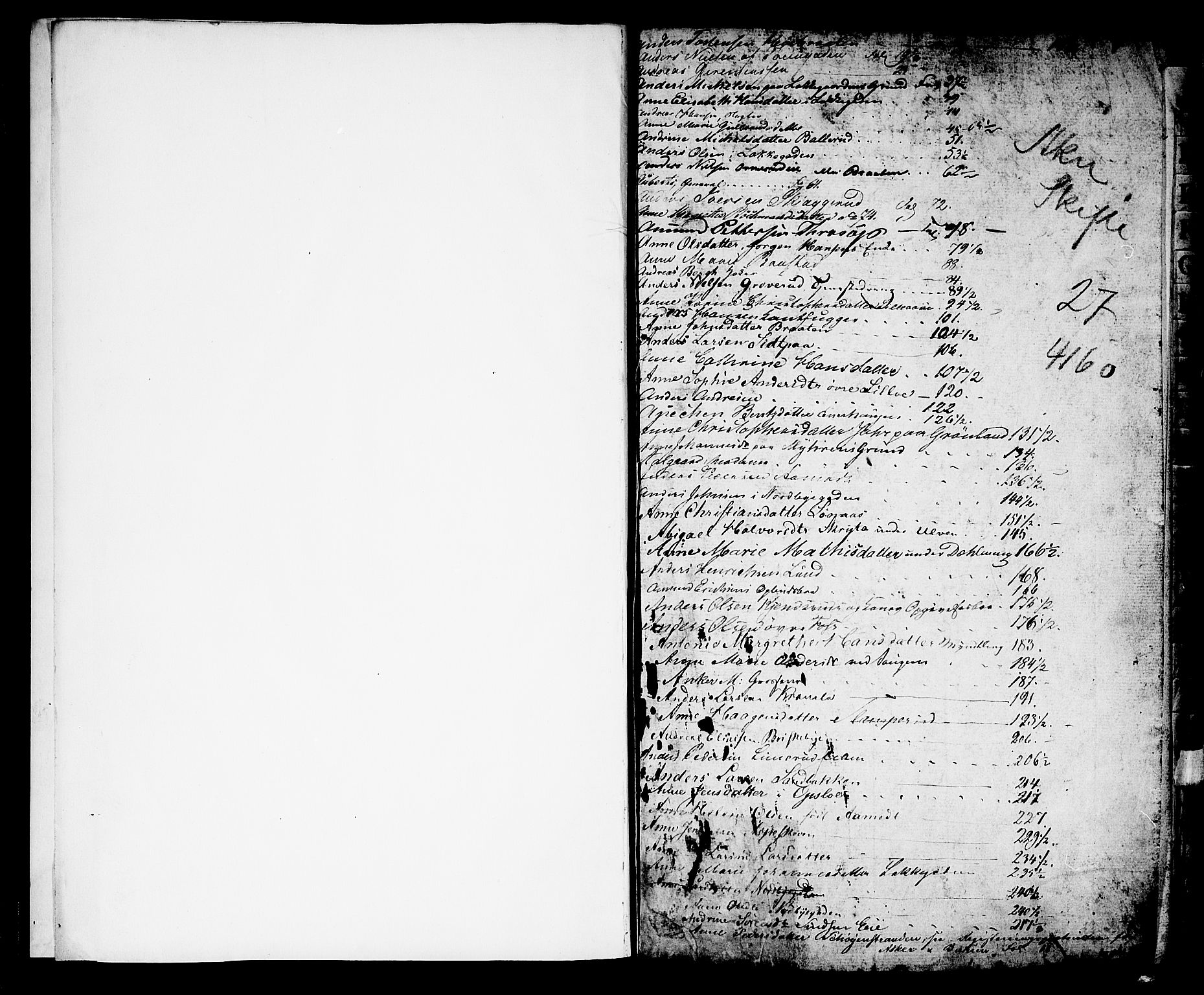 Aker sorenskriveri, SAO/A-10895/H/Hc/Hca/L0001: Skifteregistreringsprotokoll, 1833-1844