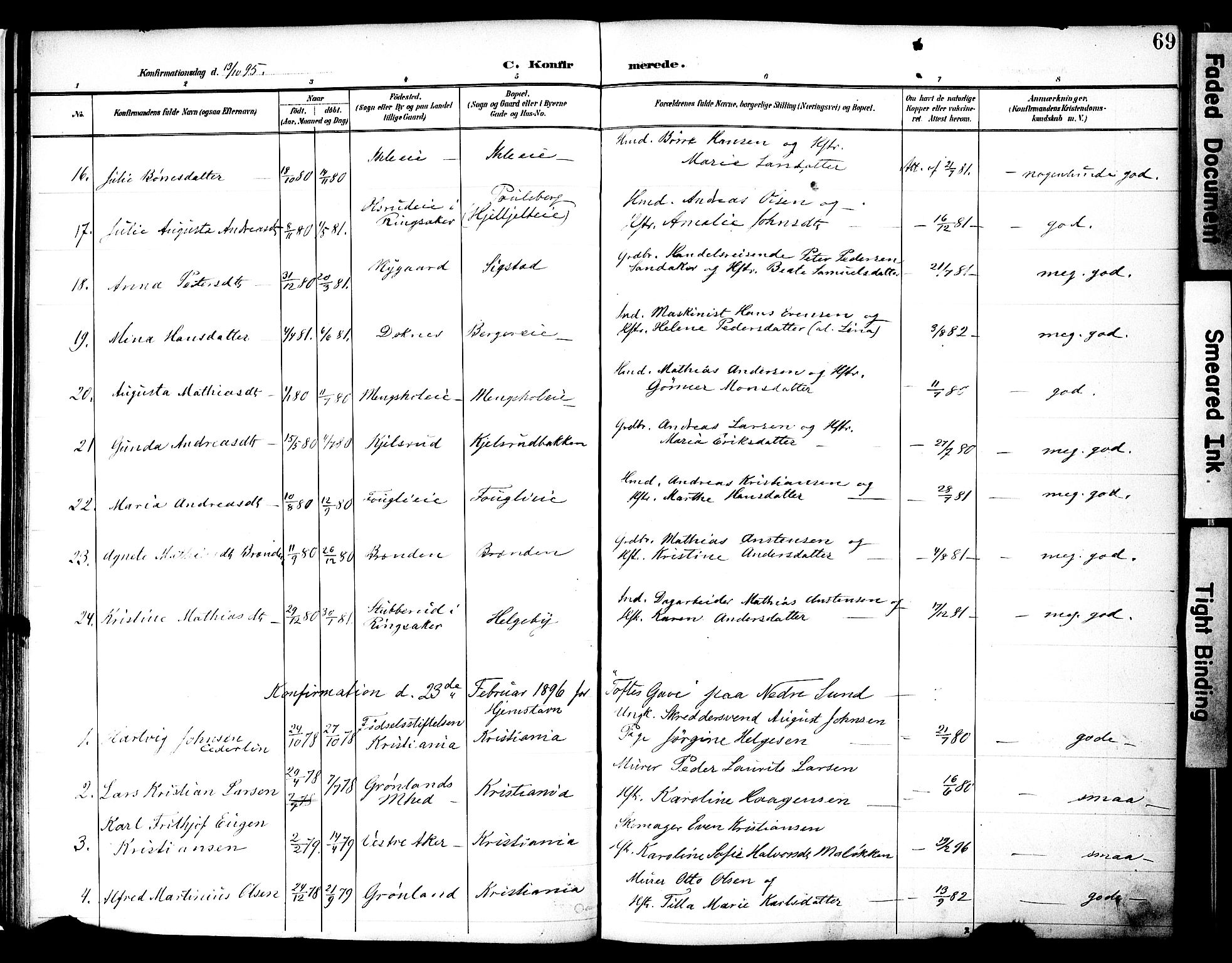 Nes prestekontor, Hedmark, AV/SAH-PREST-020/K/Ka/L0010: Parish register (official) no. 10, 1887-1905, p. 69