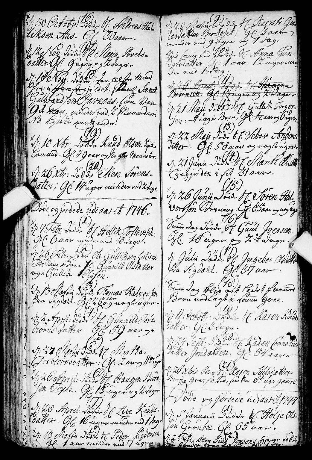 Flesberg kirkebøker, SAKO/A-18/F/Fa/L0002: Parish register (official) no. I 2, 1726-1747