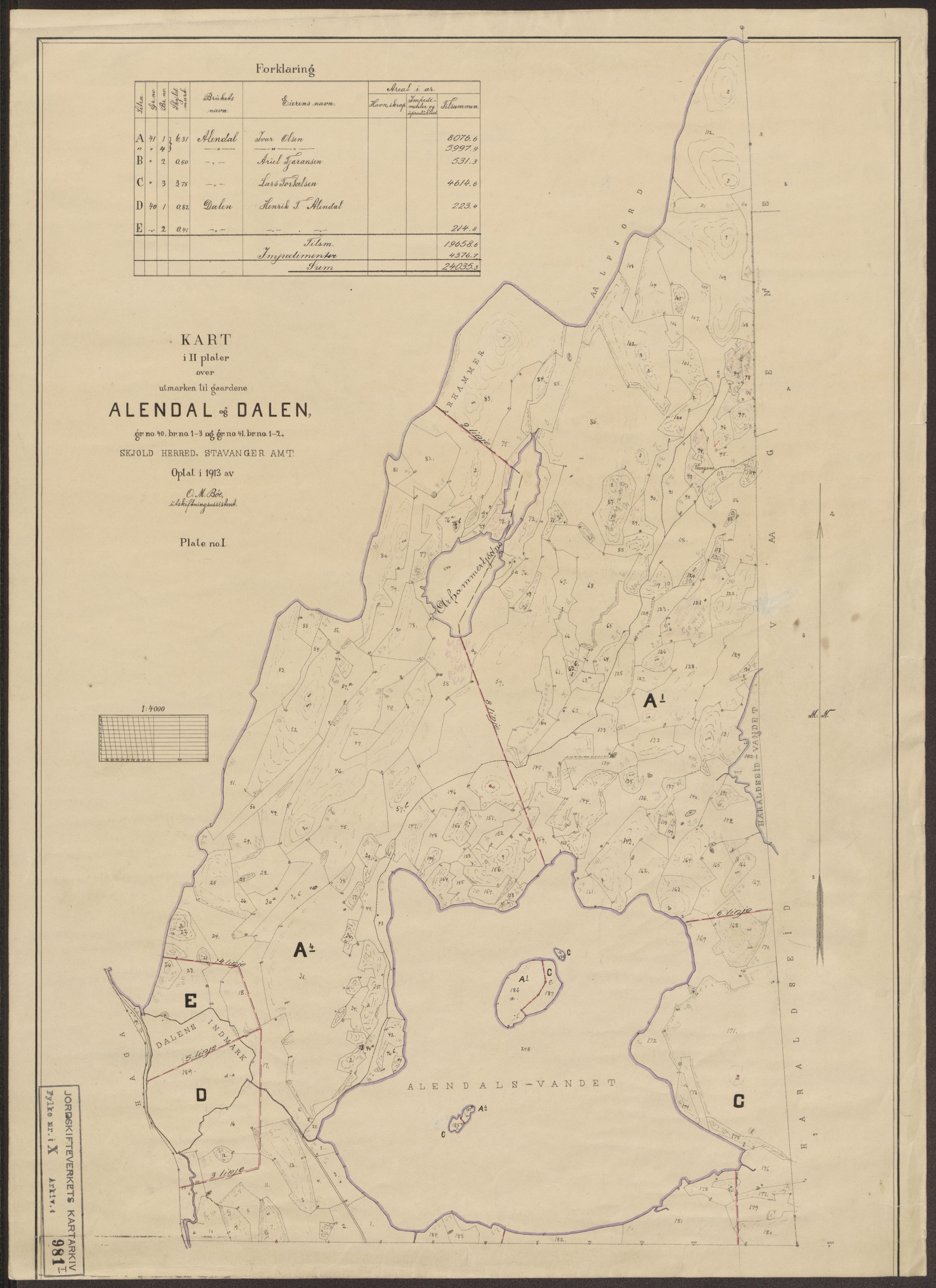 Jordskifteverkets kartarkiv, RA/S-3929/T, 1859-1988, p. 1109