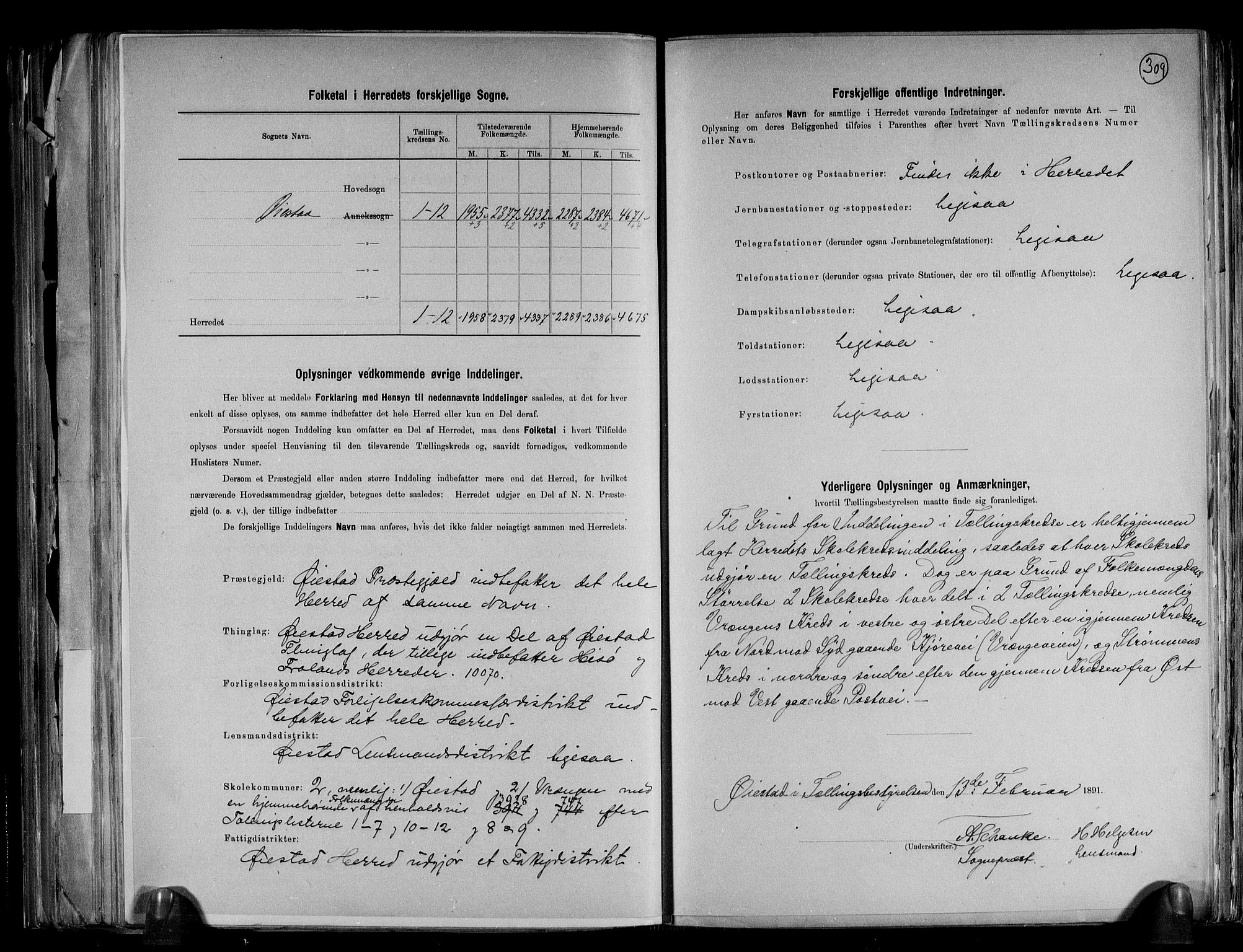 RA, 1891 census for 0920 Øyestad, 1891, p. 3