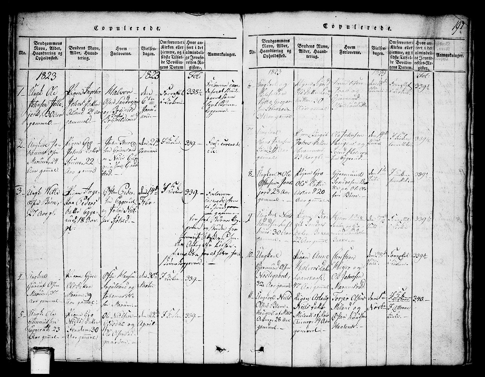 Tinn kirkebøker, AV/SAKO-A-308/G/Ga/L0001: Parish register (copy) no. I 1, 1815-1850, p. 197