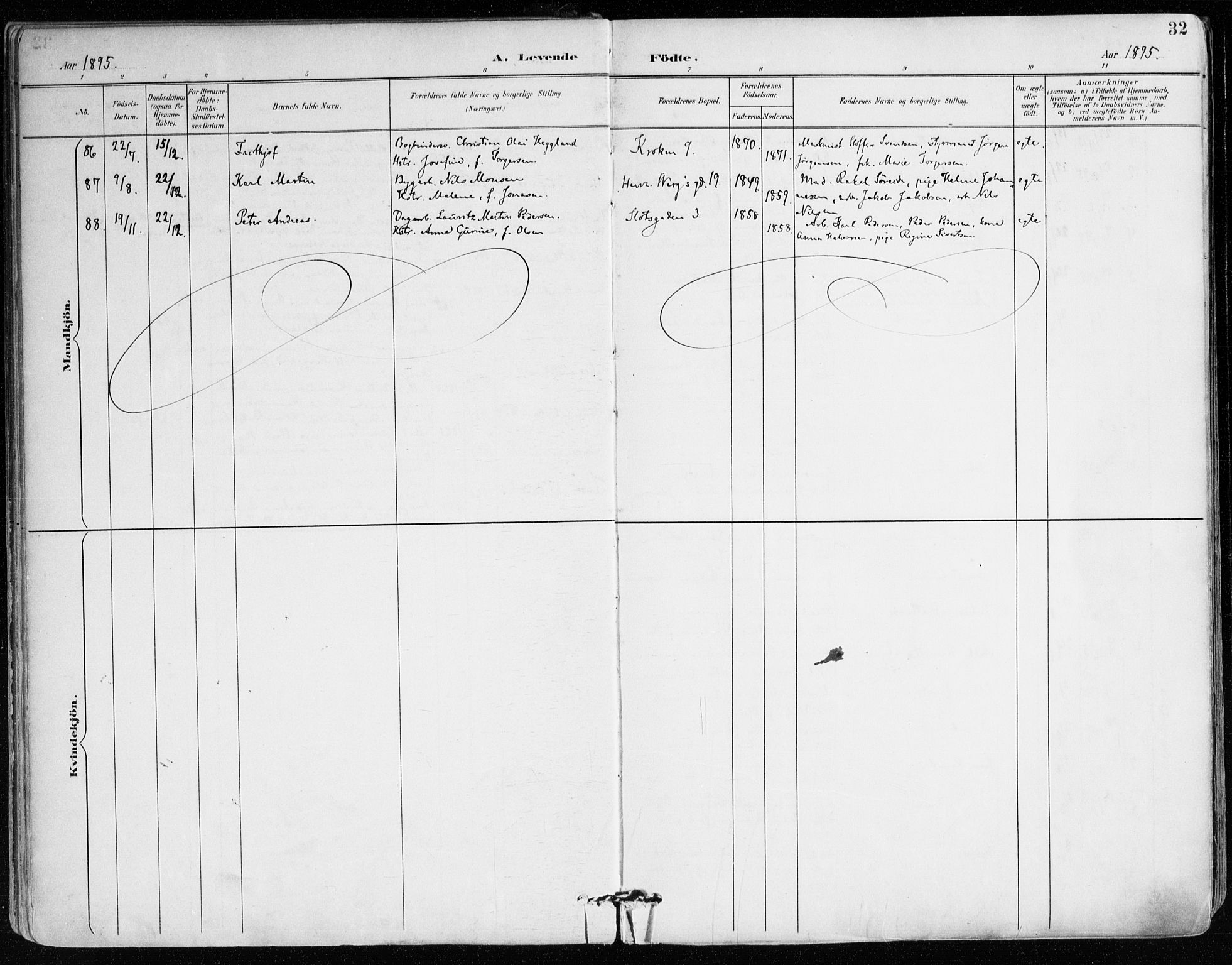 Mariakirken Sokneprestembete, AV/SAB-A-76901/H/Haa/L0008: Parish register (official) no. A 8, 1893-1942, p. 32