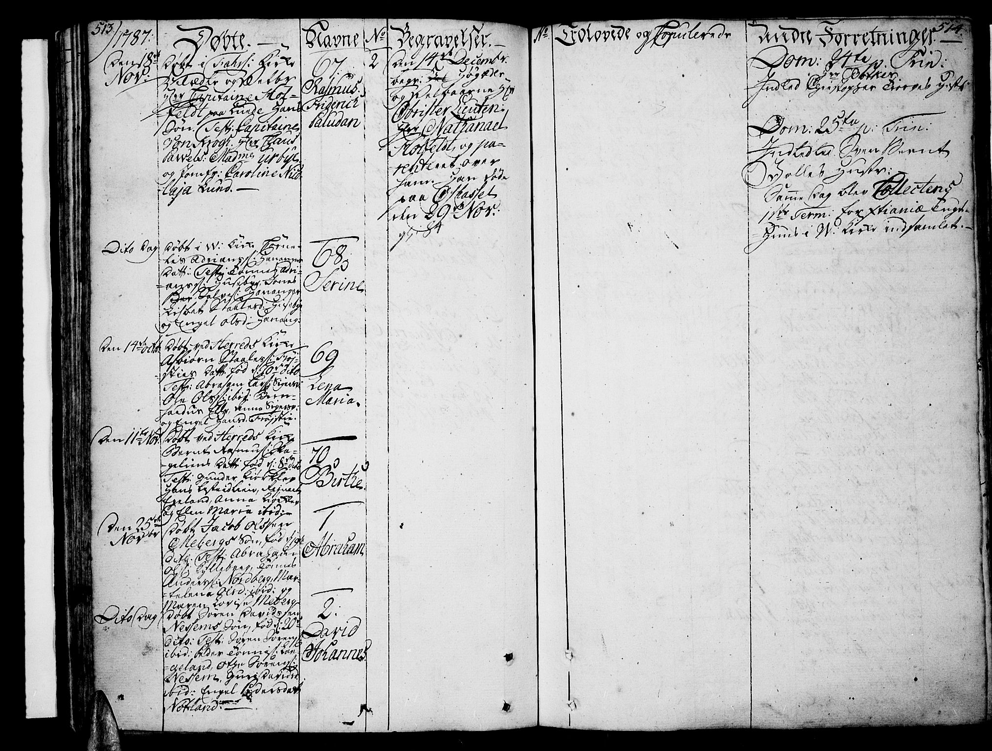 Lista sokneprestkontor, AV/SAK-1111-0027/F/Fa/L0004: Parish register (official) no. A 4, 1768-1794, p. 513-514