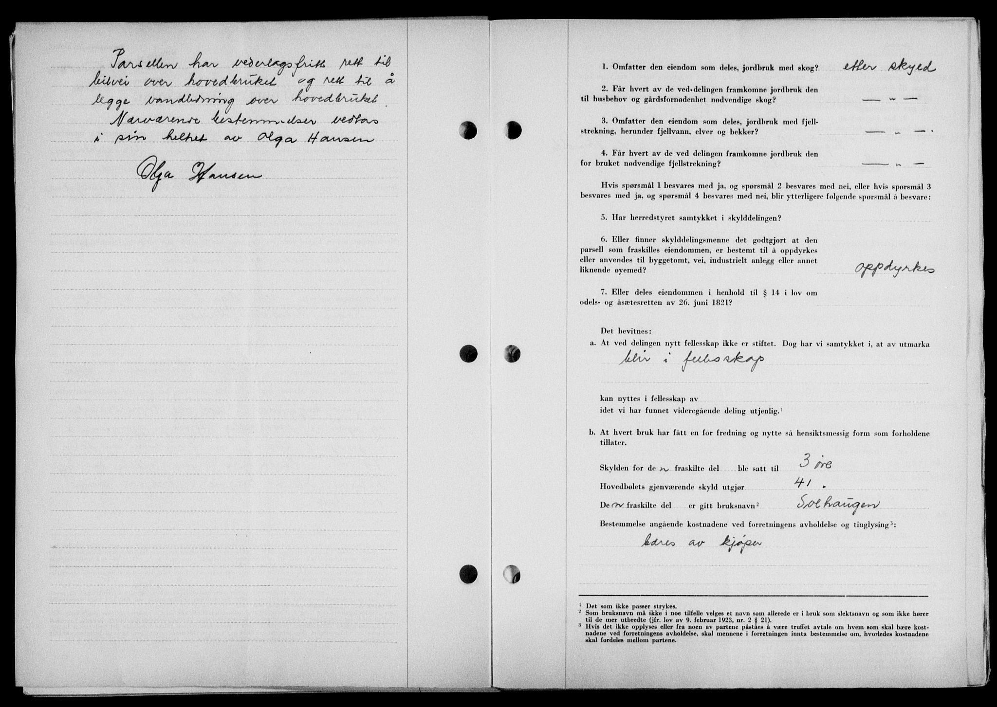 Lofoten sorenskriveri, SAT/A-0017/1/2/2C/L0024a: Mortgage book no. 24a, 1950-1950, Diary no: : 2204/1950