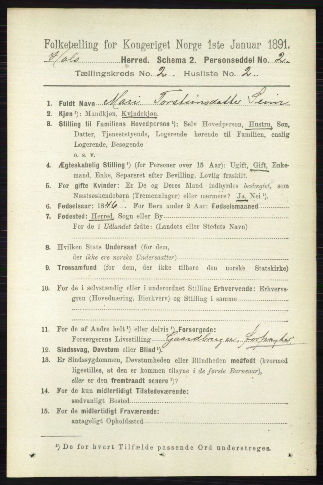 RA, 1891 census for 0620 Hol, 1891, p. 345