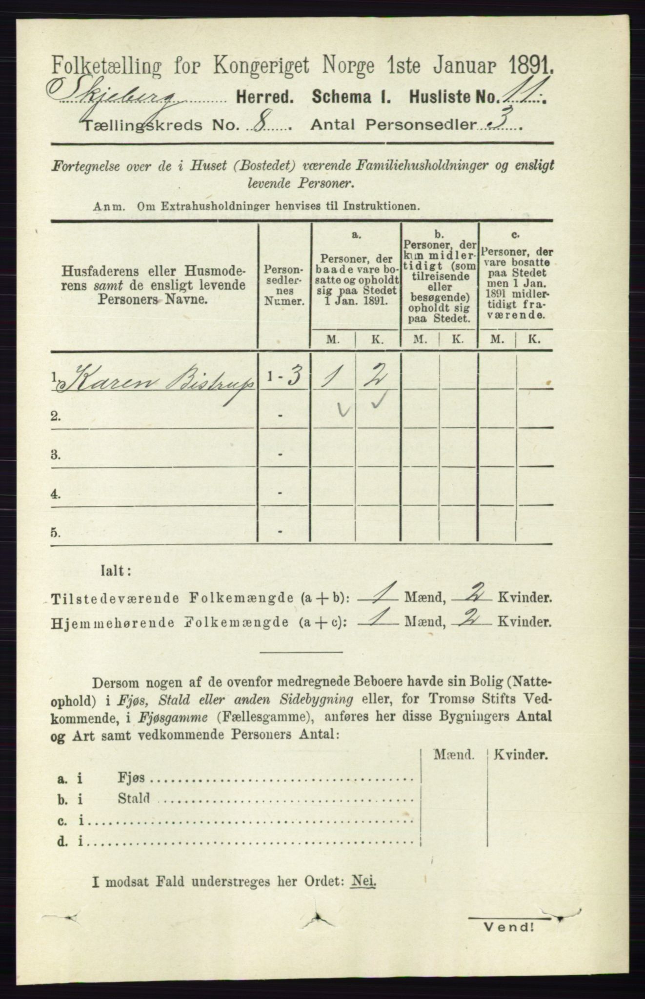 RA, 1891 census for 0115 Skjeberg, 1891, p. 3880