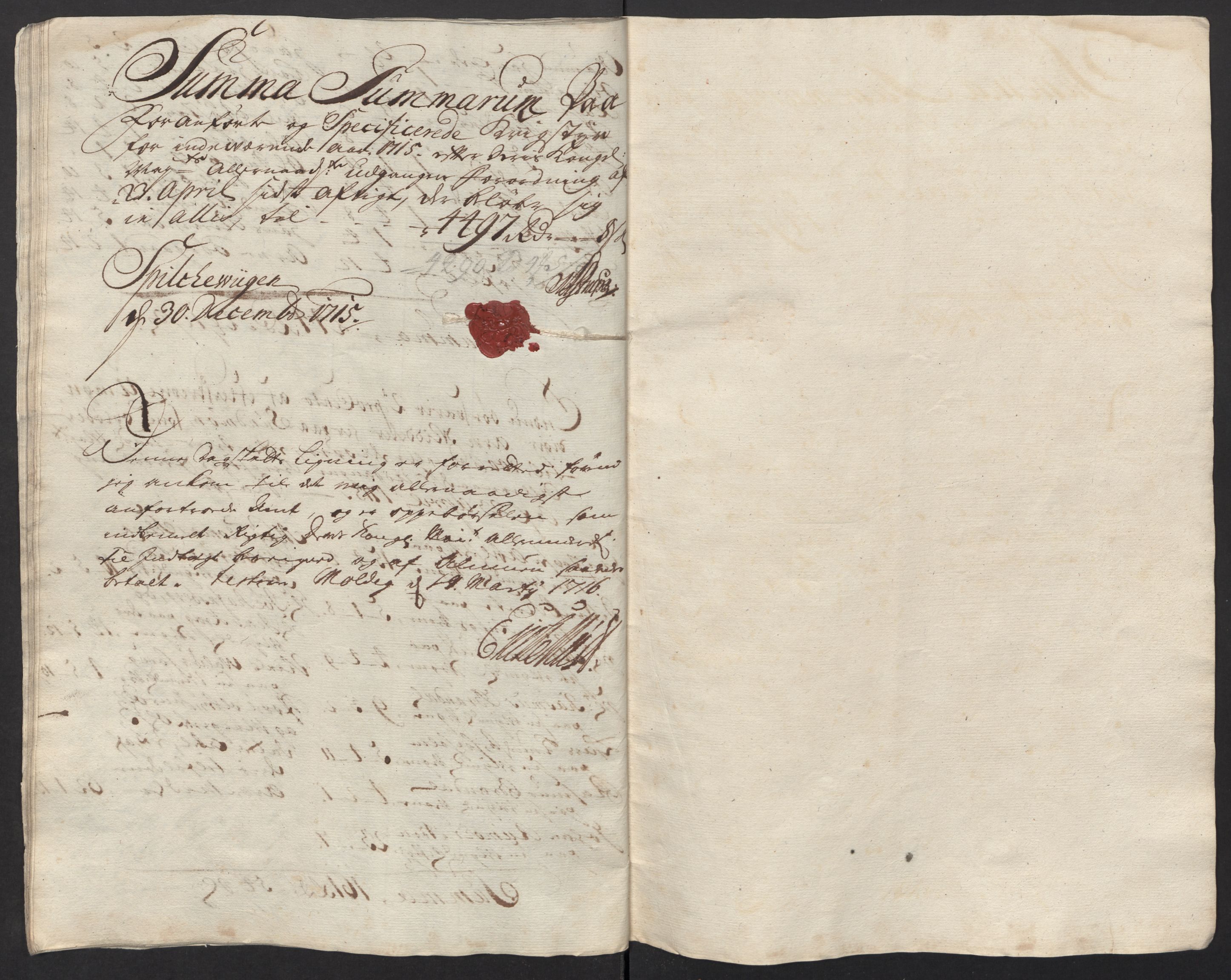 Rentekammeret inntil 1814, Reviderte regnskaper, Fogderegnskap, AV/RA-EA-4092/R54/L3567: Fogderegnskap Sunnmøre, 1715, p. 136