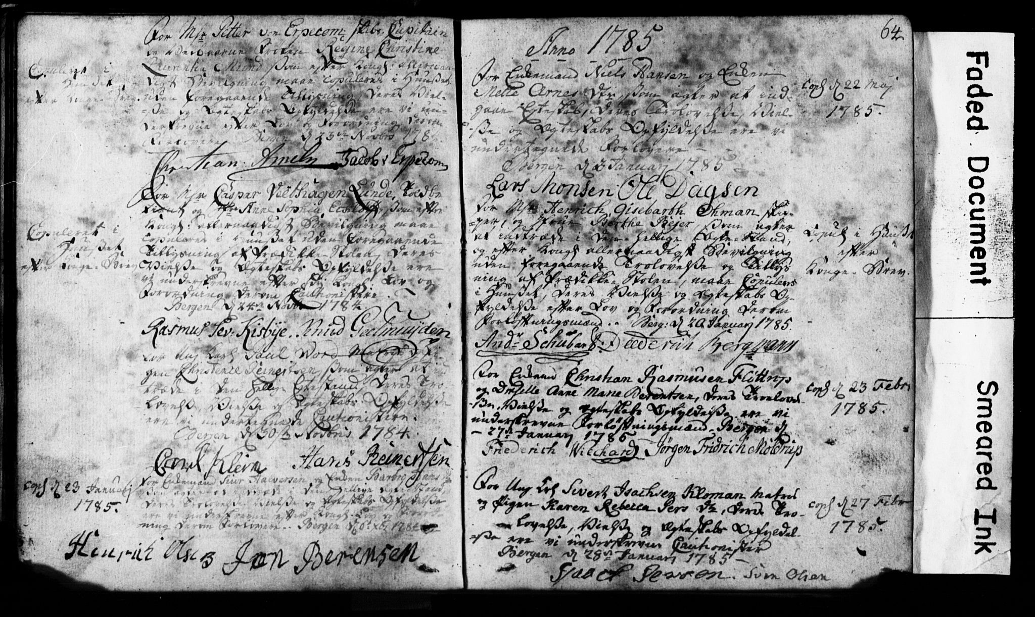 Korskirken sokneprestembete, AV/SAB-A-76101: Best man's statements no. II.5.1, 1776-1816, p. 64