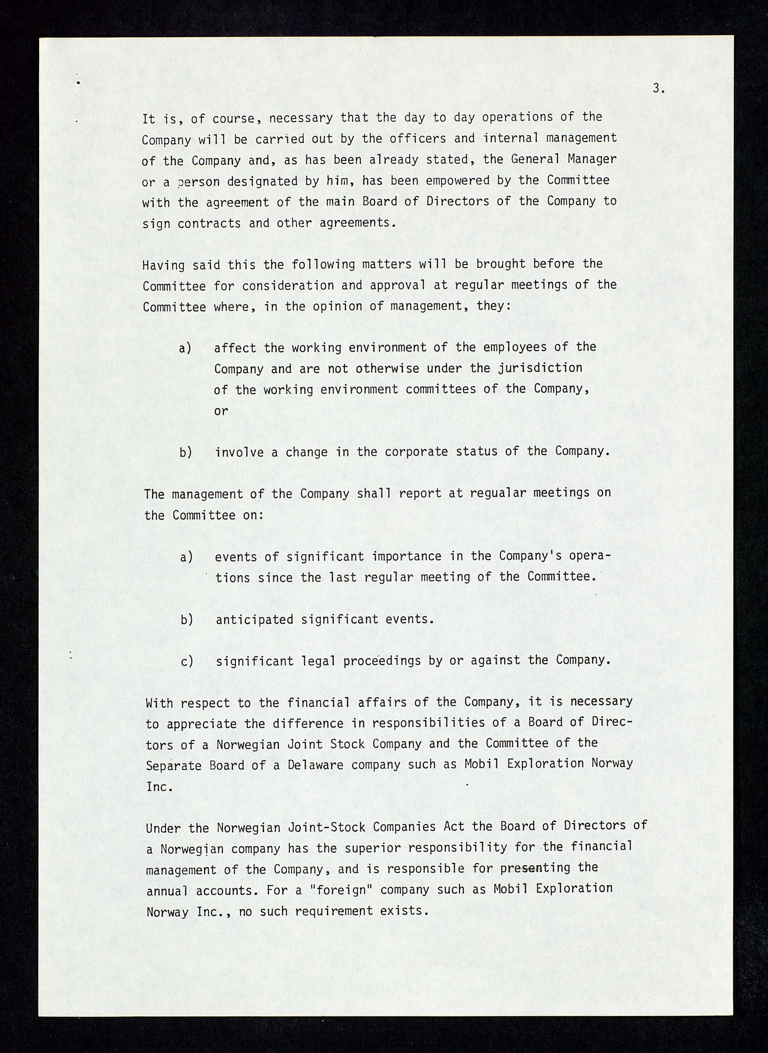 Pa 1578 - Mobil Exploration Norway Incorporated, AV/SAST-A-102024/4/D/Da/L0168: Sak og korrespondanse og styremøter, 1973-1986, p. 159
