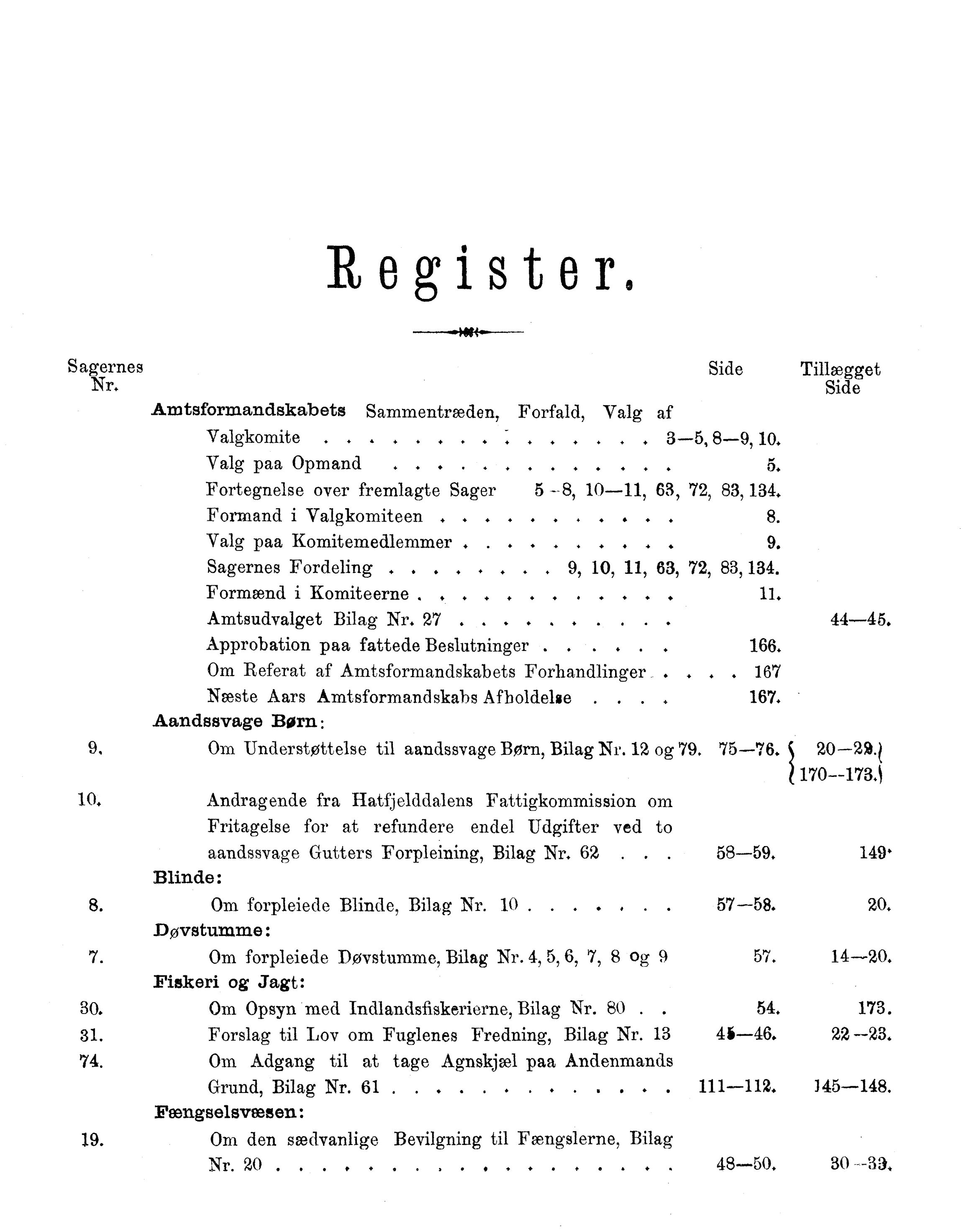 Nordland Fylkeskommune. Fylkestinget, AIN/NFK-17/176/A/Ac/L0015: Fylkestingsforhandlinger 1886-1890, 1886-1890