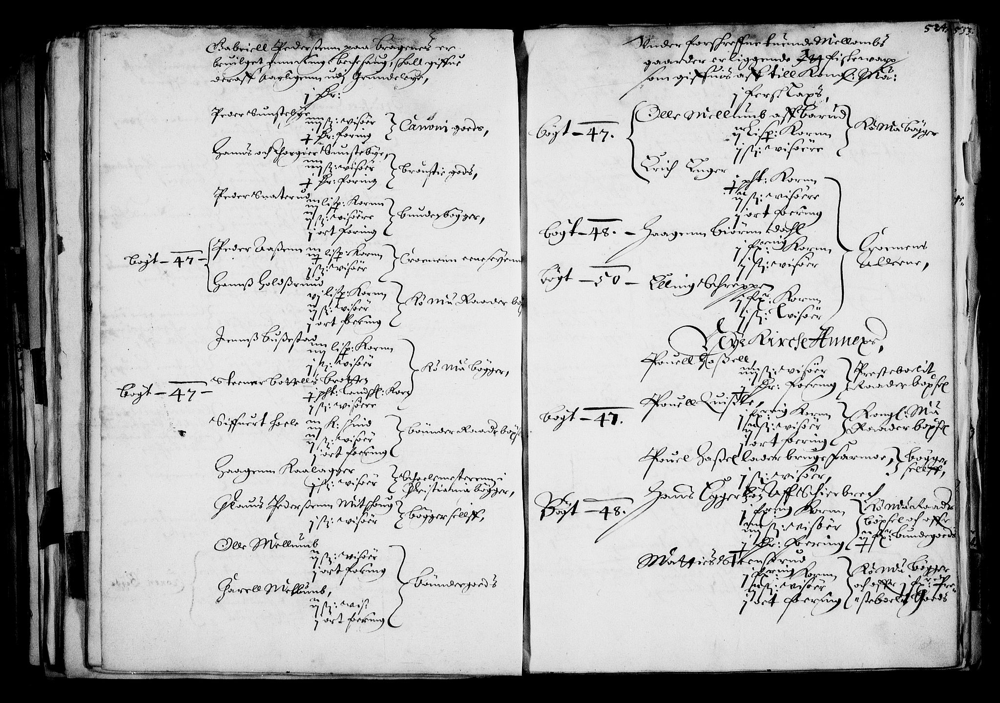 Rentekammeret inntil 1814, Realistisk ordnet avdeling, RA/EA-4070/N/Na/L0001: [XI f]: Akershus stifts jordebok, 1652, p. 523b-524a