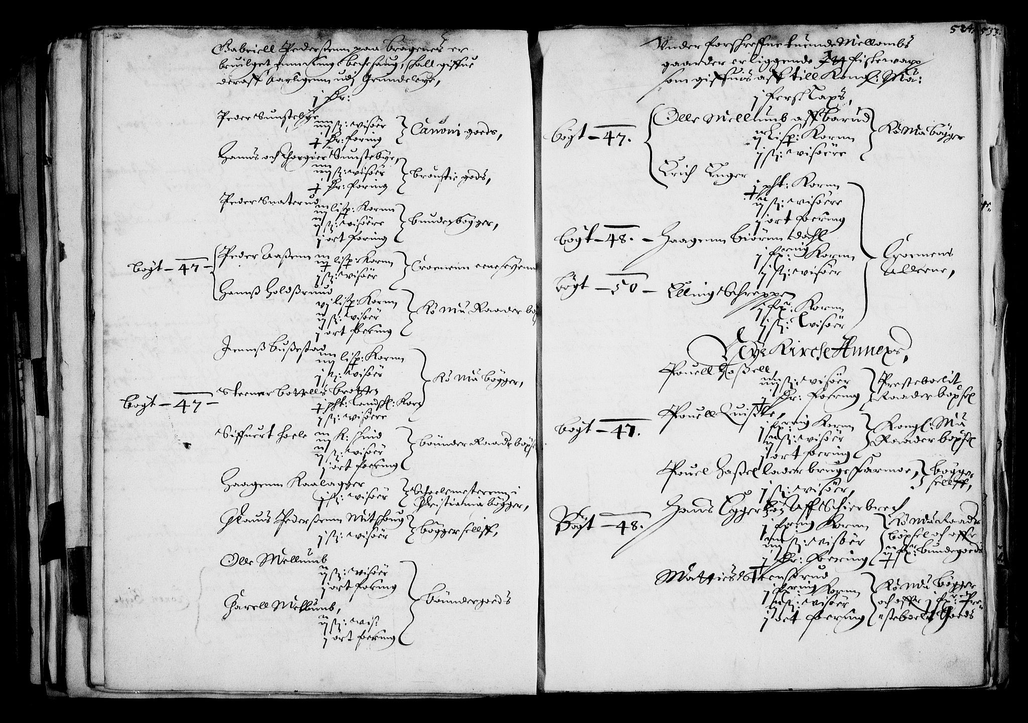 Rentekammeret inntil 1814, Realistisk ordnet avdeling, AV/RA-EA-4070/N/Na/L0001: [XI f]: Akershus stifts jordebok, 1652, p. 523b-524a