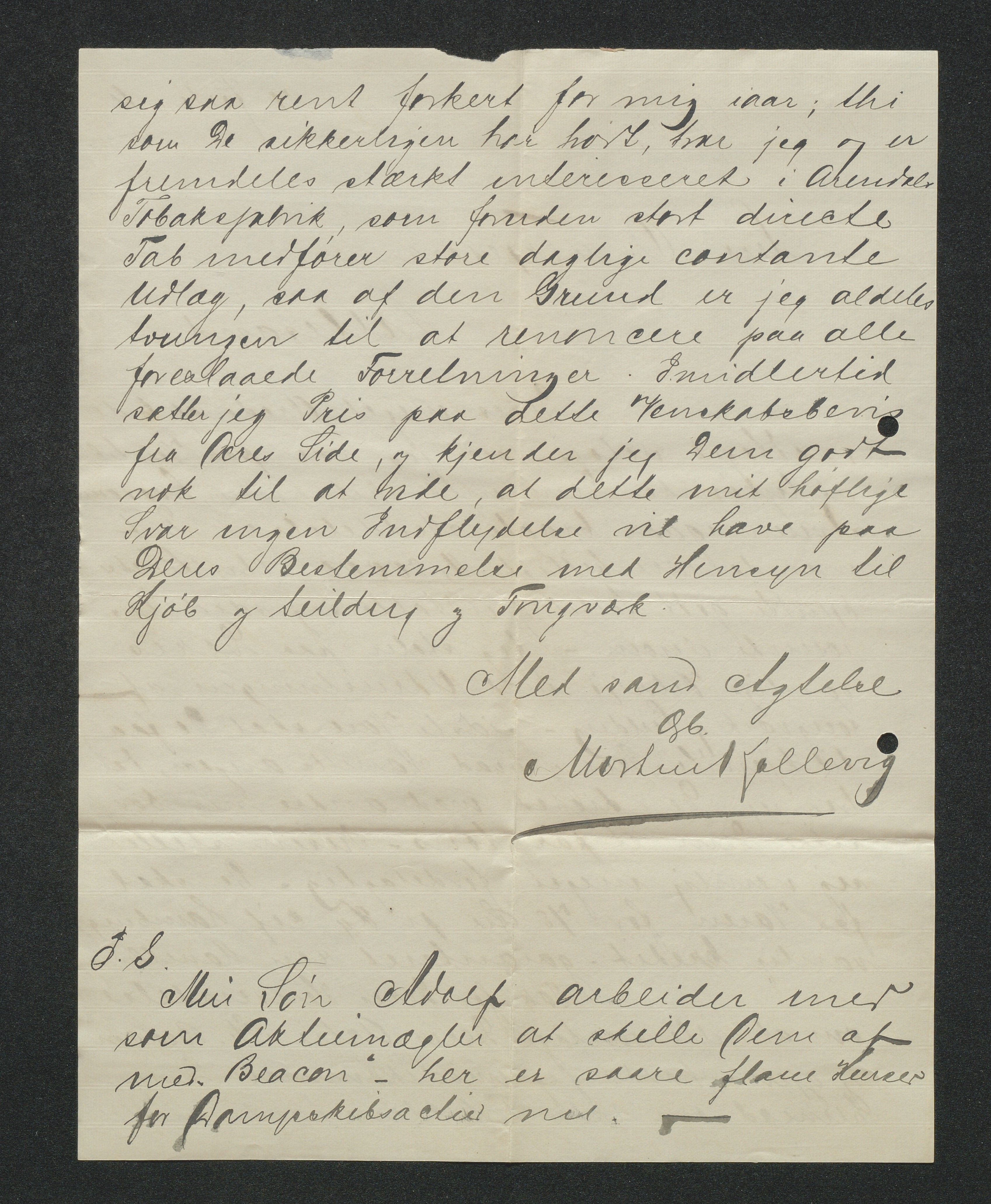 O. Terjesens rederi, AAKS/PA-2525/E/E01/L0013: Korrespondanse, 1904-1905