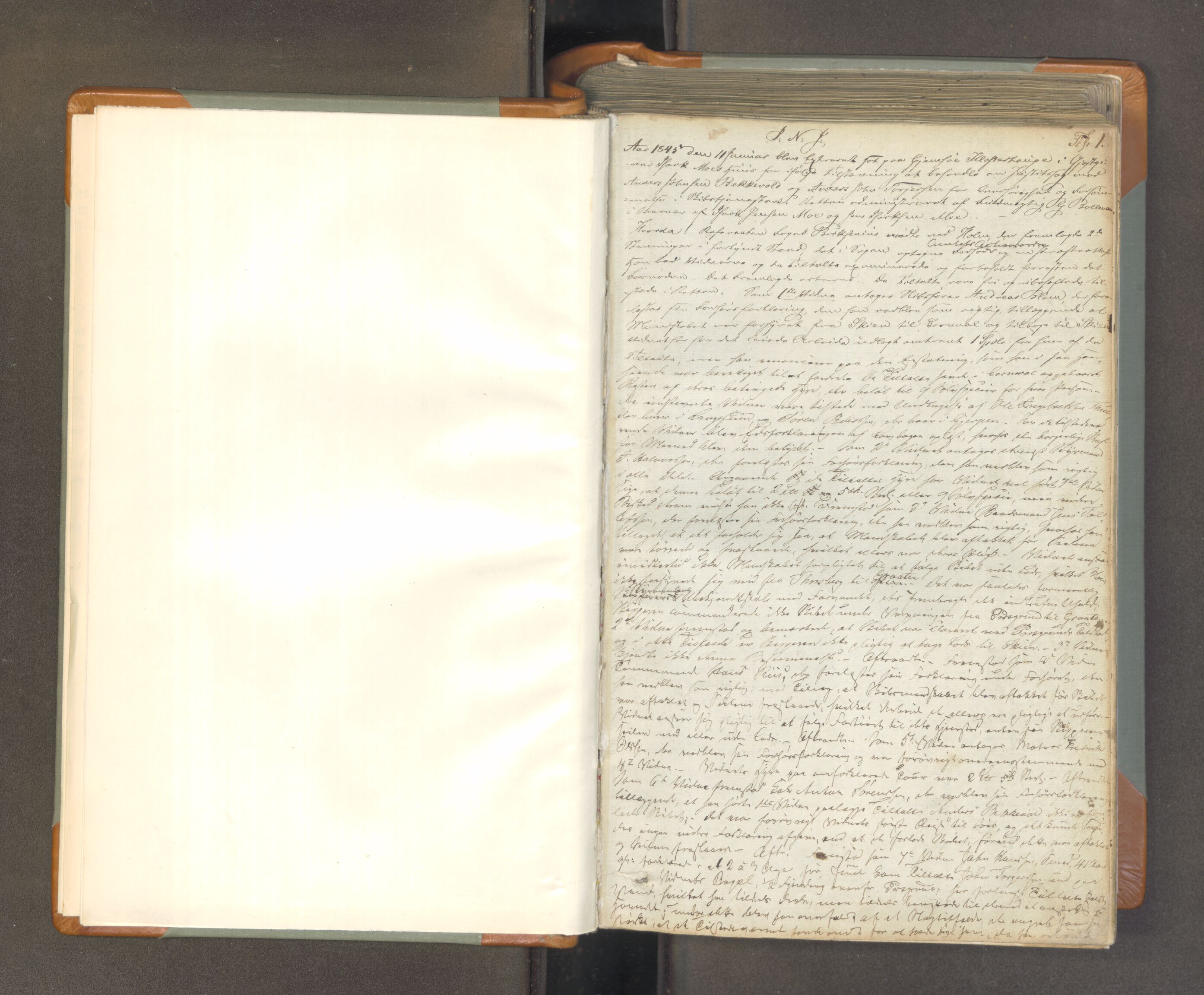 Nedre Telemark sorenskriveri, AV/SAKO-A-135/F/Fa/L0043: Tingbok, 1845-1850, p. 1a