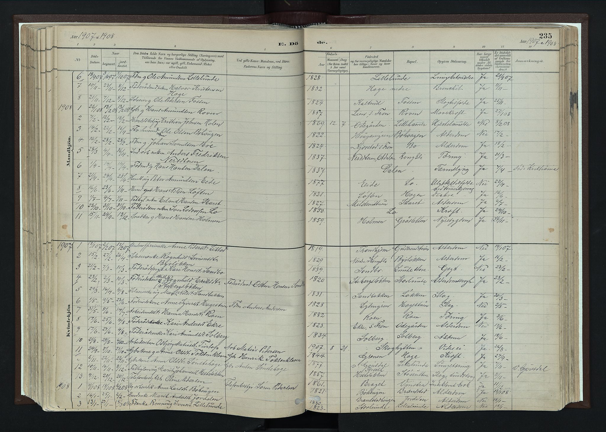 Nord-Fron prestekontor, AV/SAH-PREST-080/H/Ha/Haa/L0004: Parish register (official) no. 4, 1884-1914, p. 235