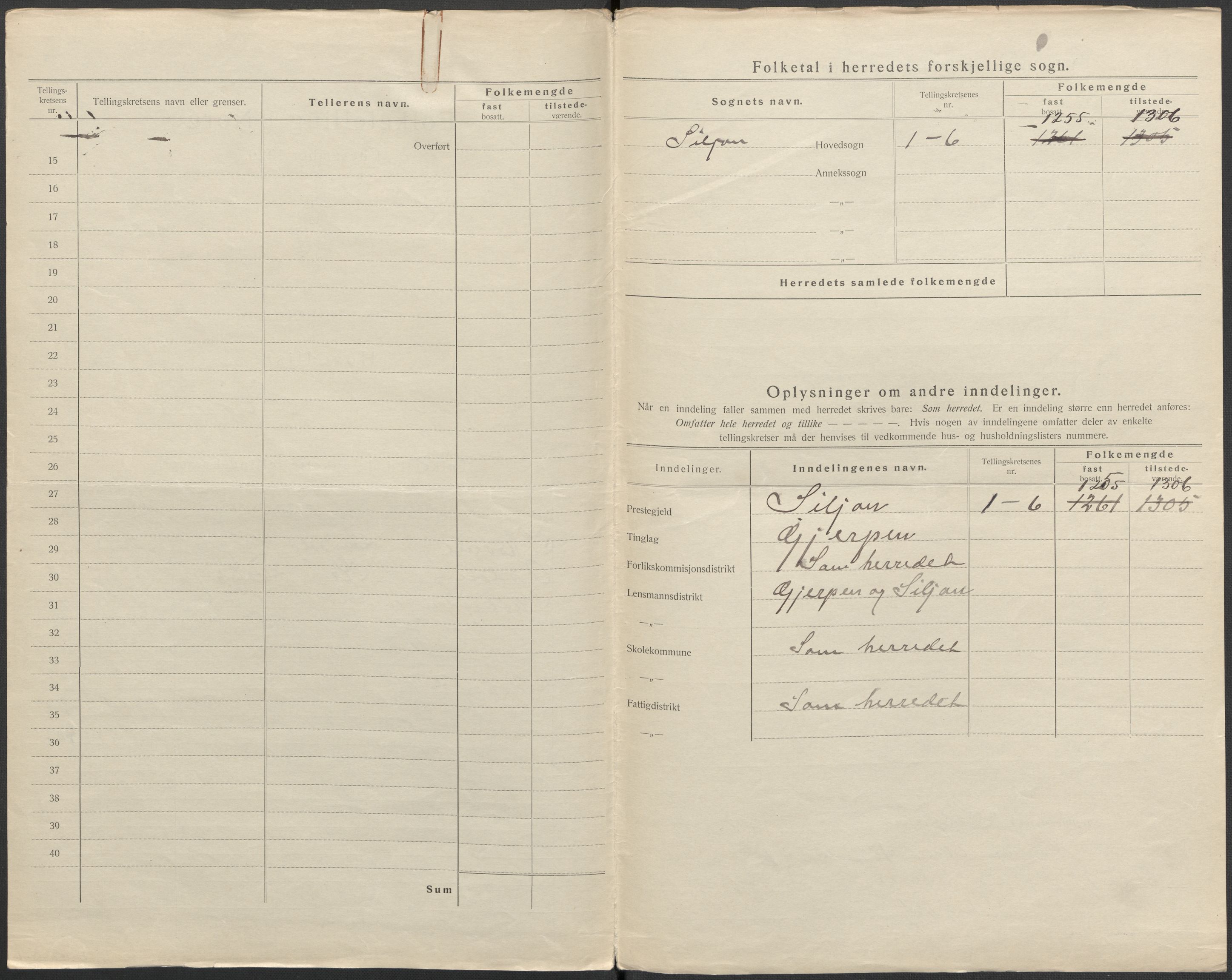 SAKO, 1920 census for Siljan, 1920, p. 3