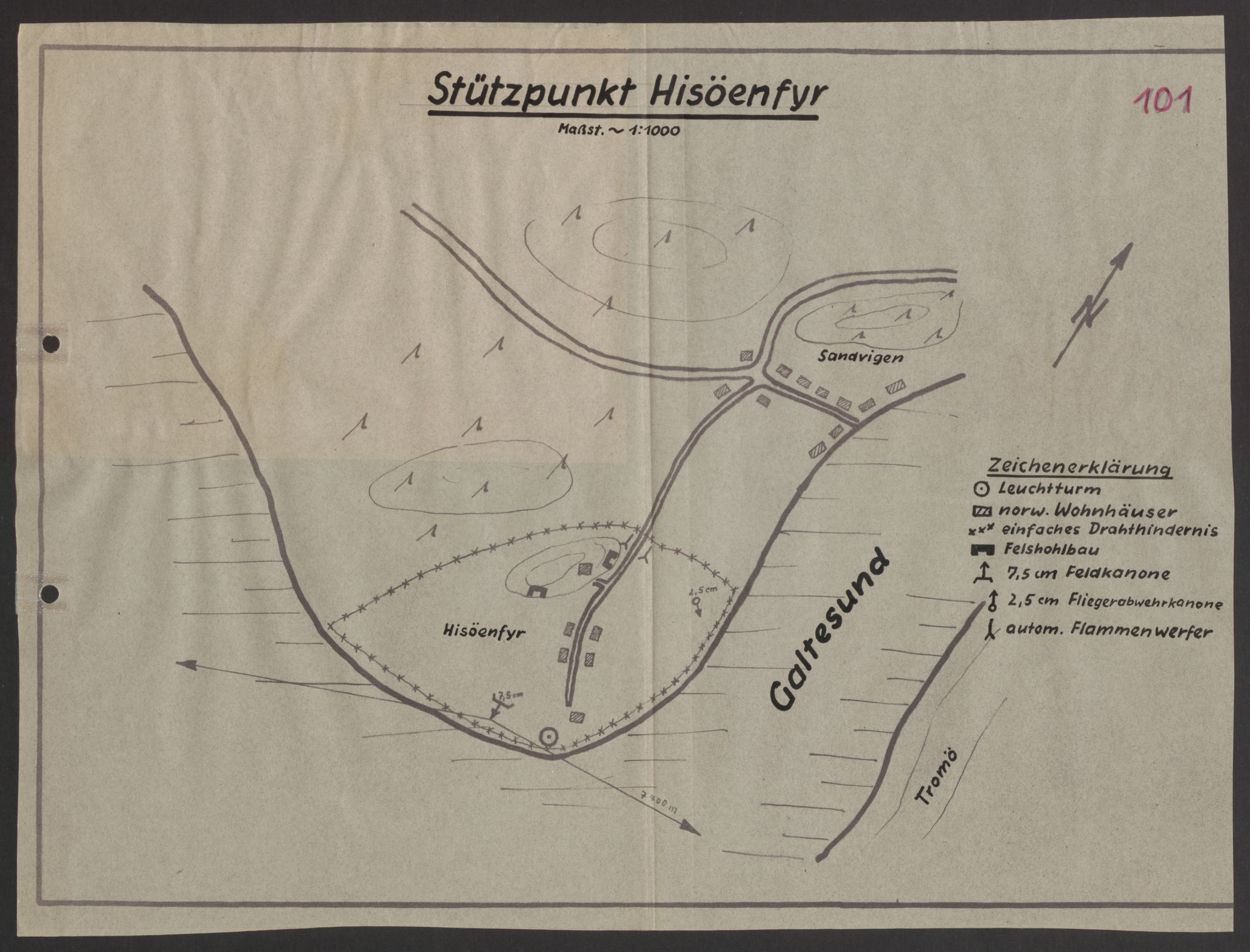 Forsvaret, Ingeniørkompaniet/Distriktskommando Sørlandet/Sørlandet ingeniørbataljon, RA/RAFA-2863/F/Fa/L0031: Forberedte sprengninger i Rogaland og Agder. Skisser over anlegg i områder fra Flekkefjord til Arendal, 1940-1945, p. 87