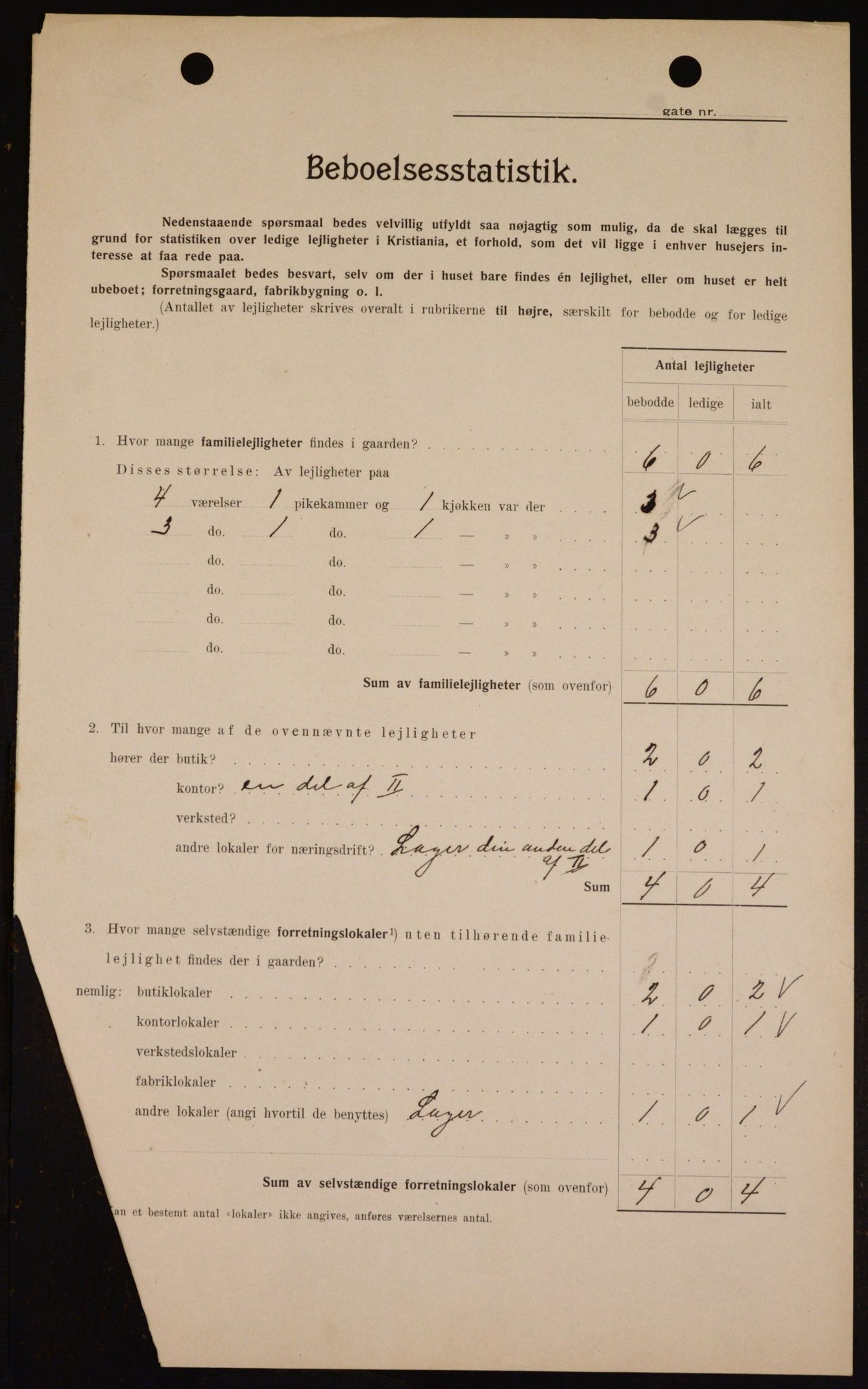 OBA, Municipal Census 1909 for Kristiania, 1909, p. 9307