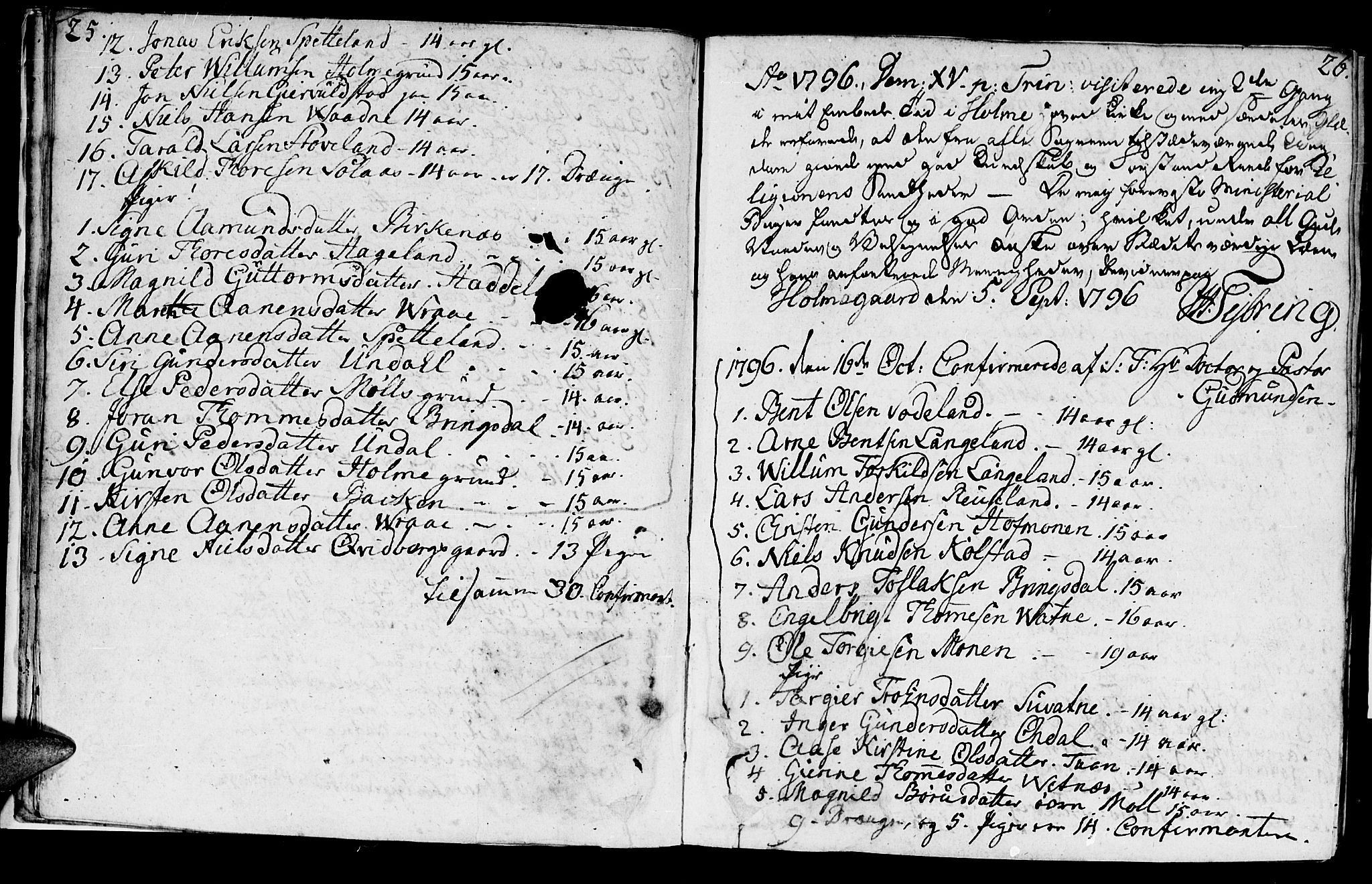 Holum sokneprestkontor, AV/SAK-1111-0022/F/Fa/Faa/L0003: Parish register (official) no. A 3, 1780-1821, p. 25-26