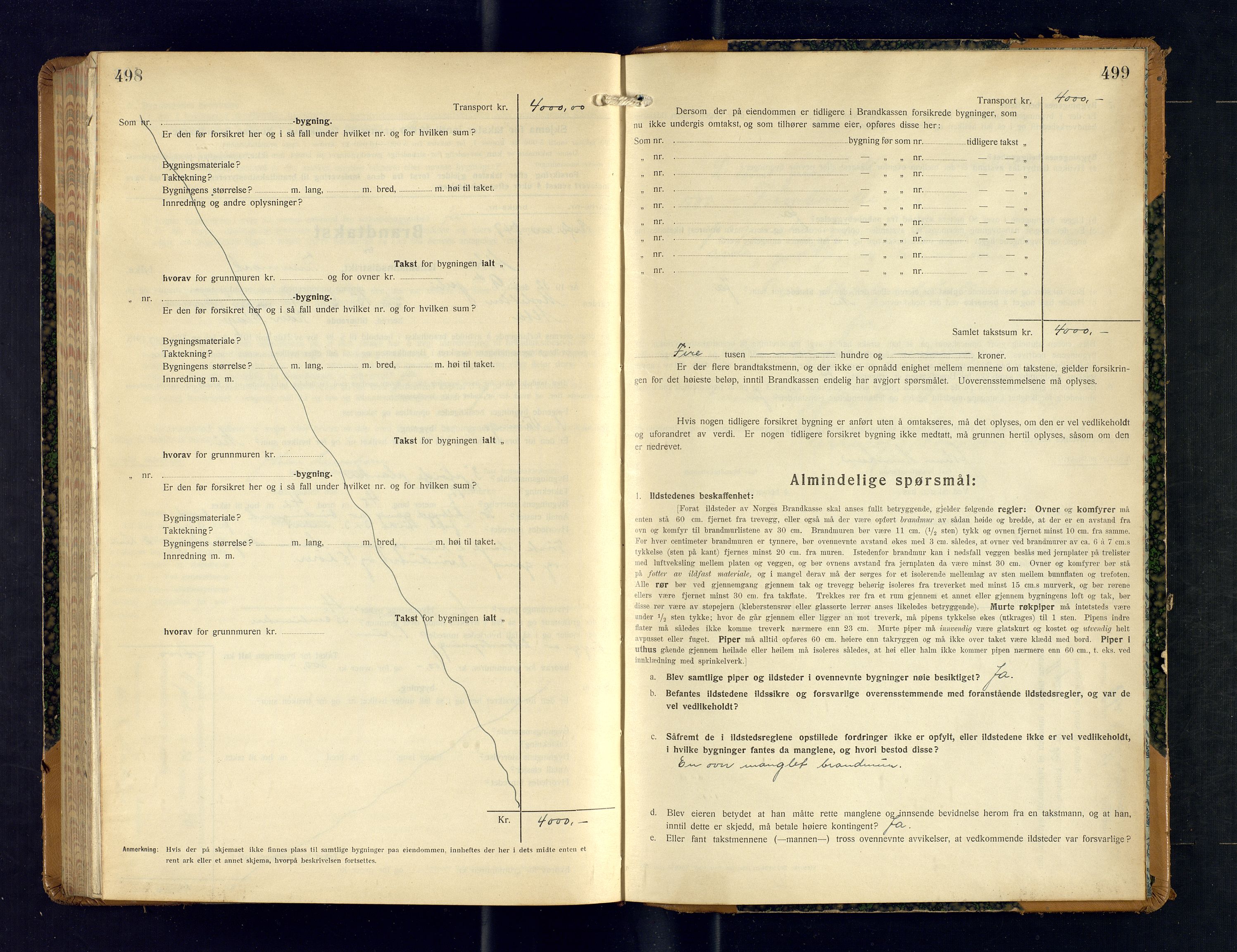 Alta lensmannskontor, AV/SATØ-S-1165/O/Ob/L0176: Branntakstprotokoll, 1928-1932, p. 498-499