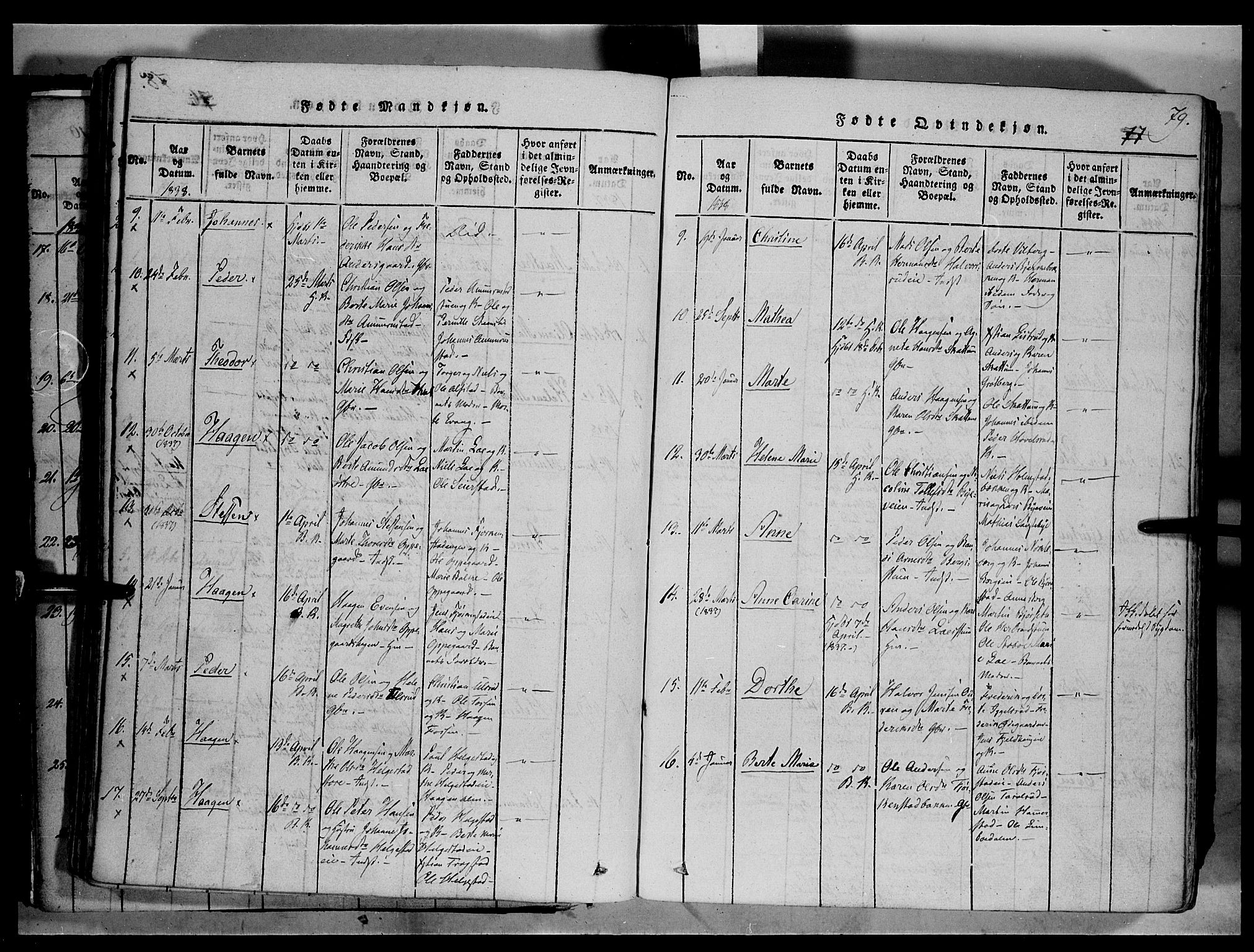 Østre Toten prestekontor, SAH/PREST-104/H/Ha/Haa/L0001: Parish register (official) no. 1, 1828-1839, p. 79