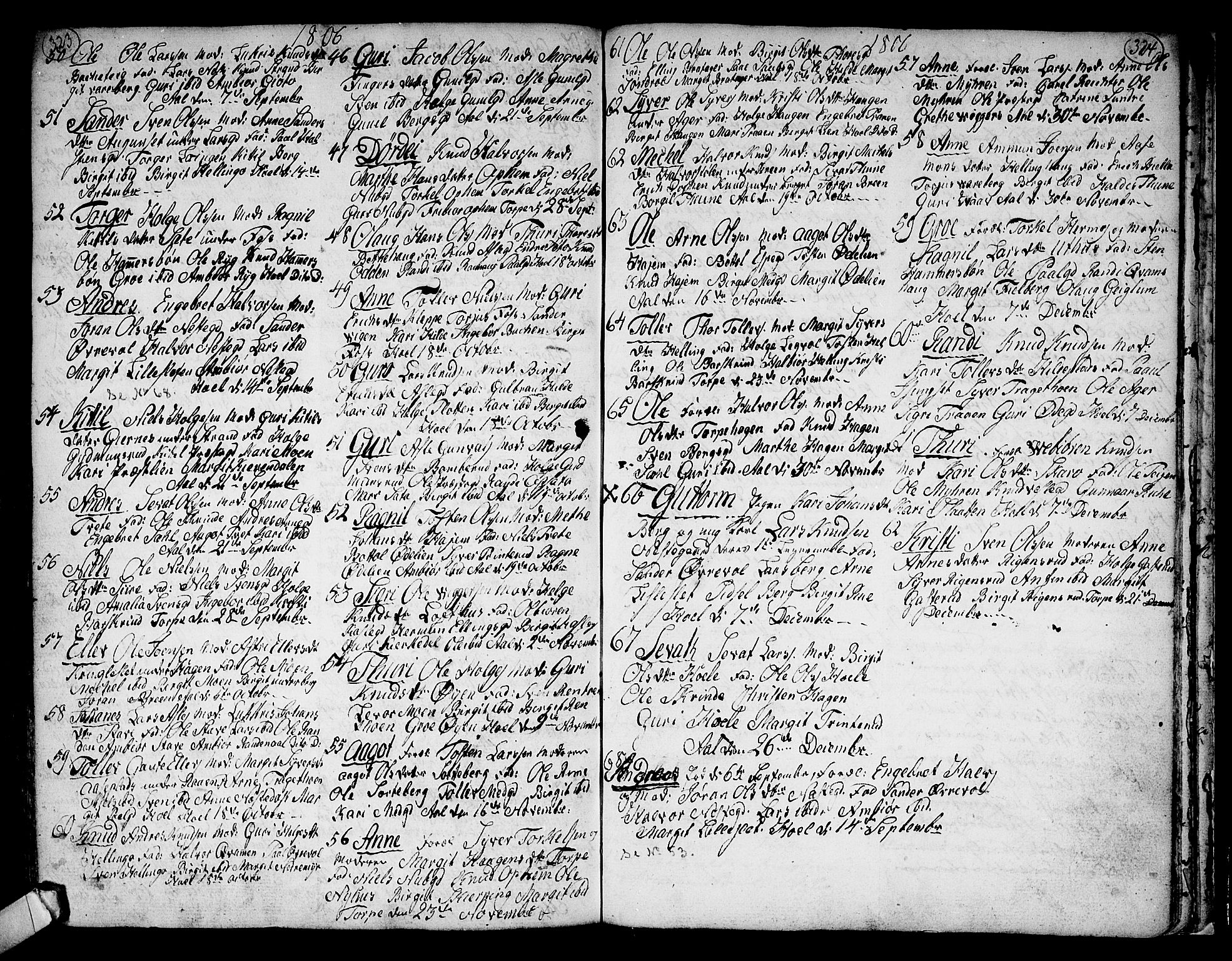 Ål kirkebøker, SAKO/A-249/F/Fa/L0002: Parish register (official) no. I 2, 1771-1806, p. 323-324