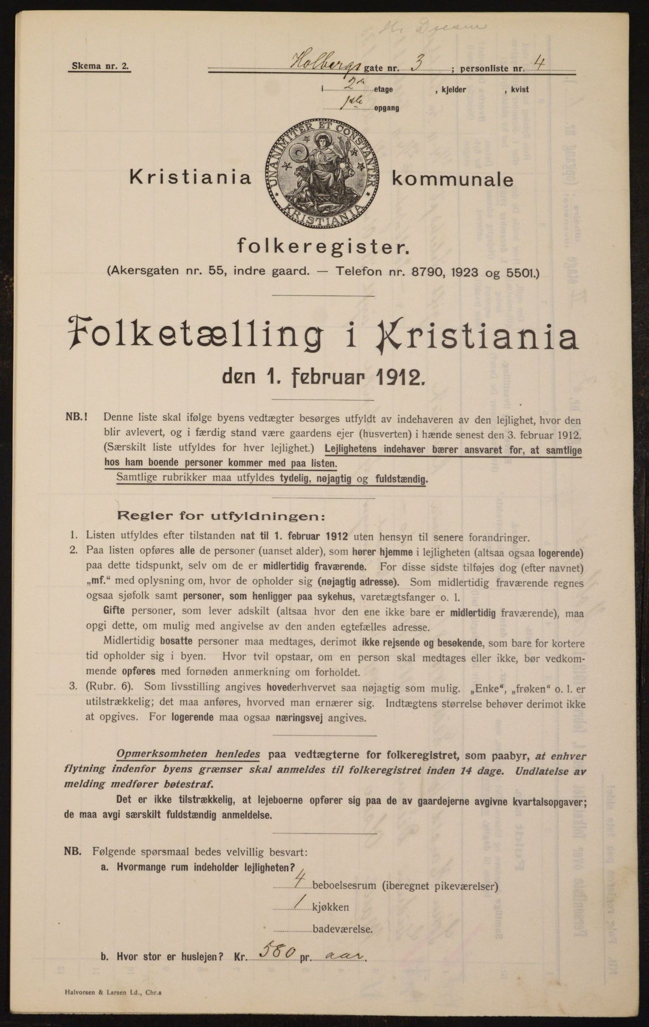 OBA, Municipal Census 1912 for Kristiania, 1912, p. 40649