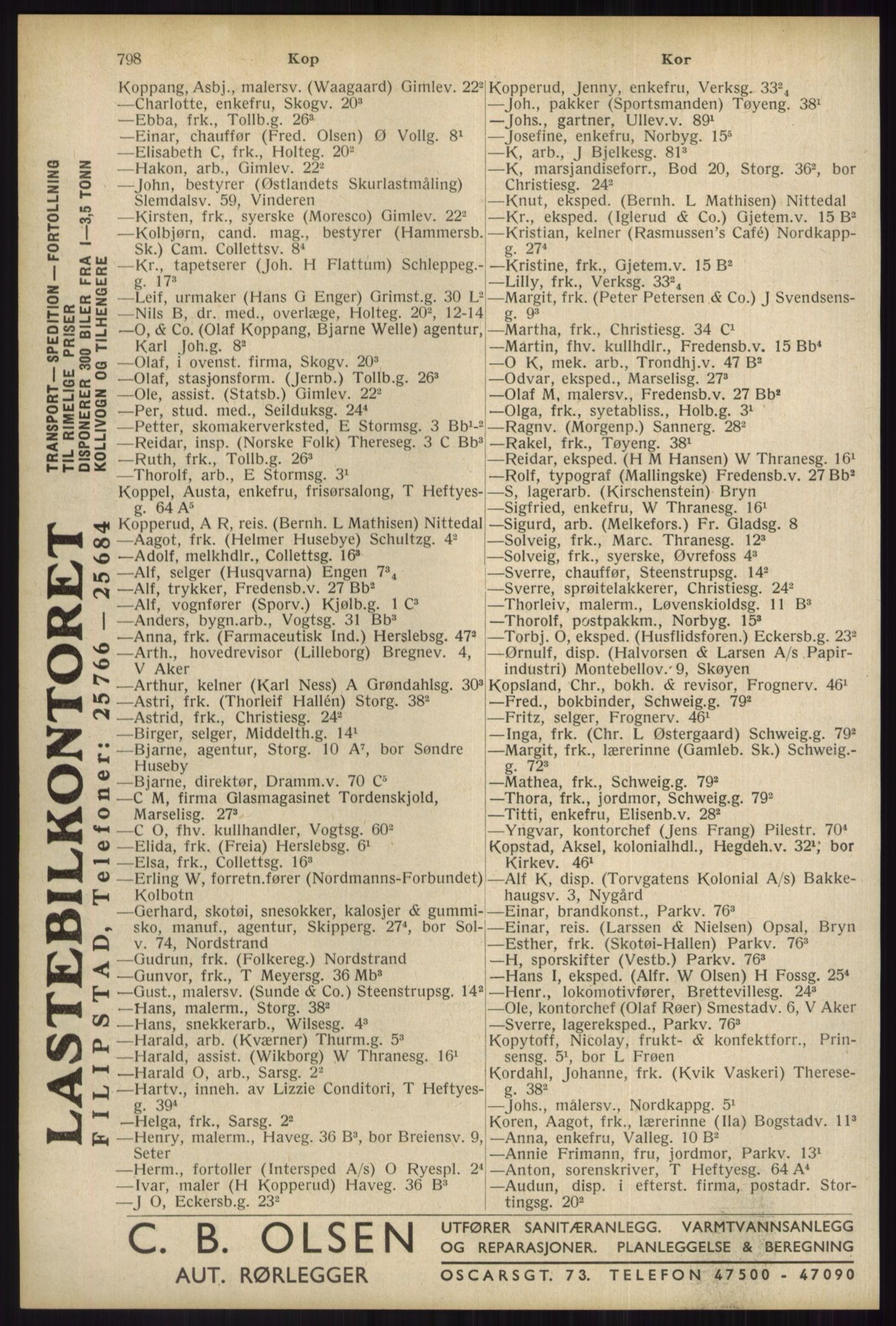 Kristiania/Oslo adressebok, PUBL/-, 1934, p. 798