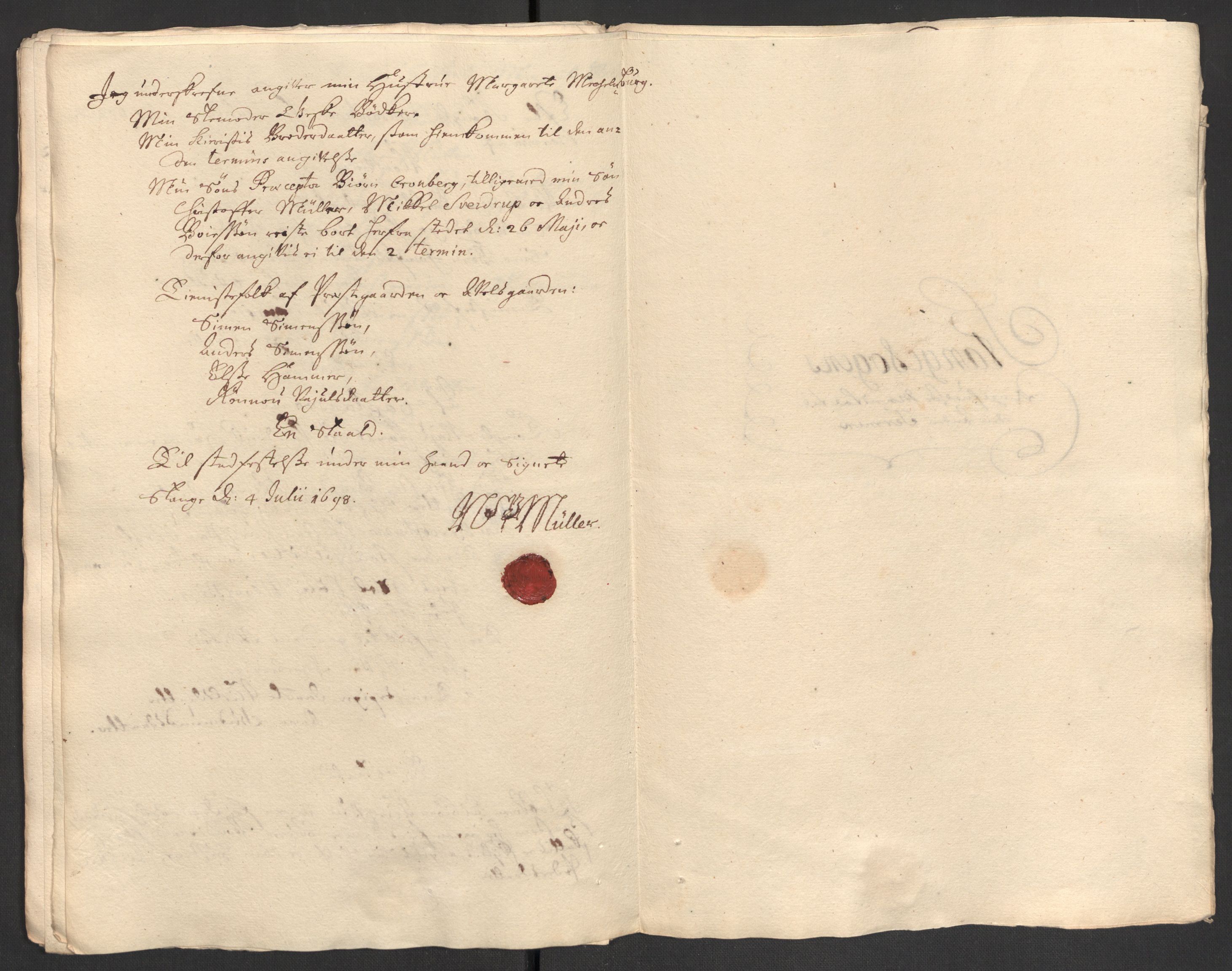 Rentekammeret inntil 1814, Reviderte regnskaper, Fogderegnskap, RA/EA-4092/R16/L1037: Fogderegnskap Hedmark, 1697-1698, p. 406