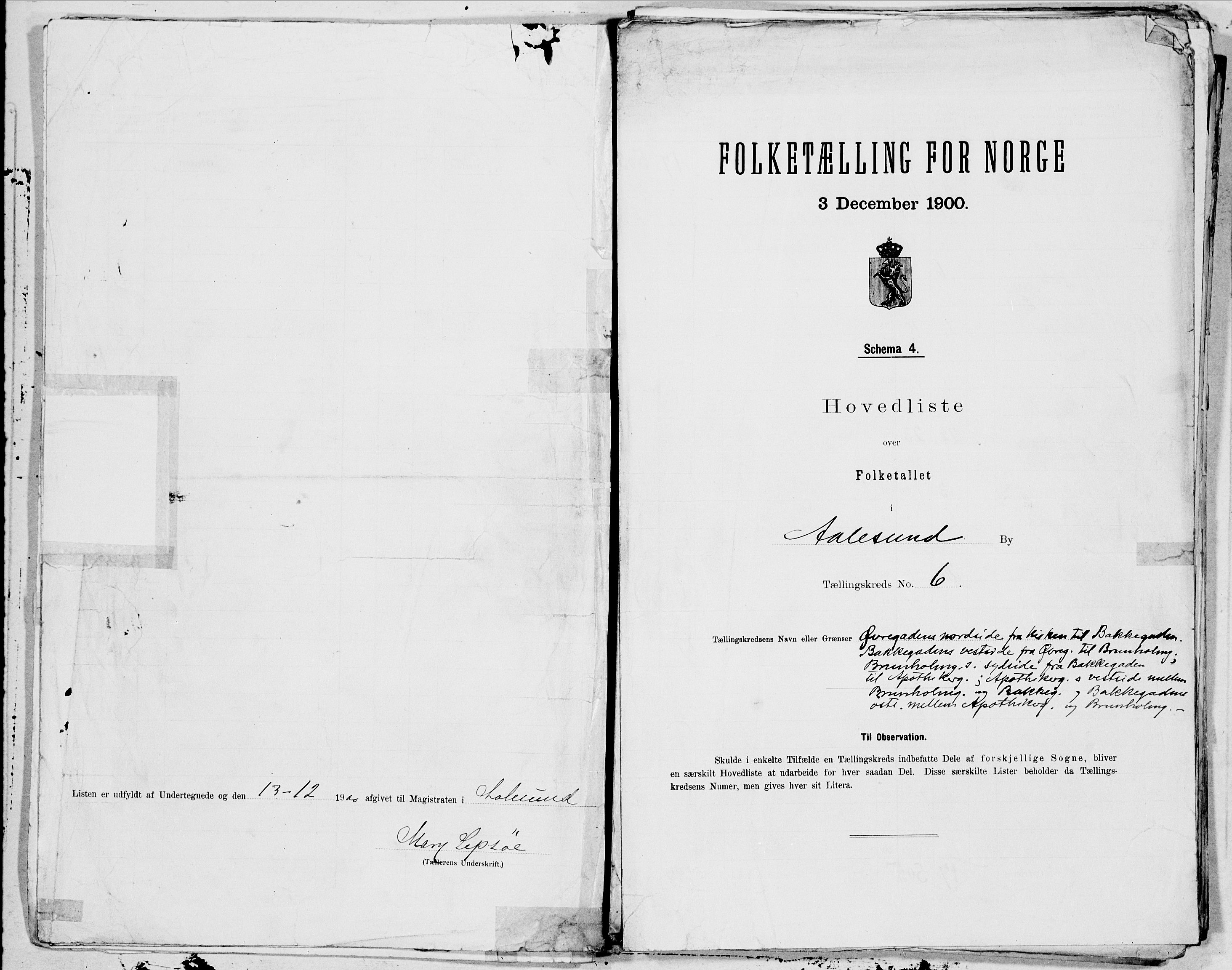 SAT, 1900 census for Ålesund, 1900, p. 12