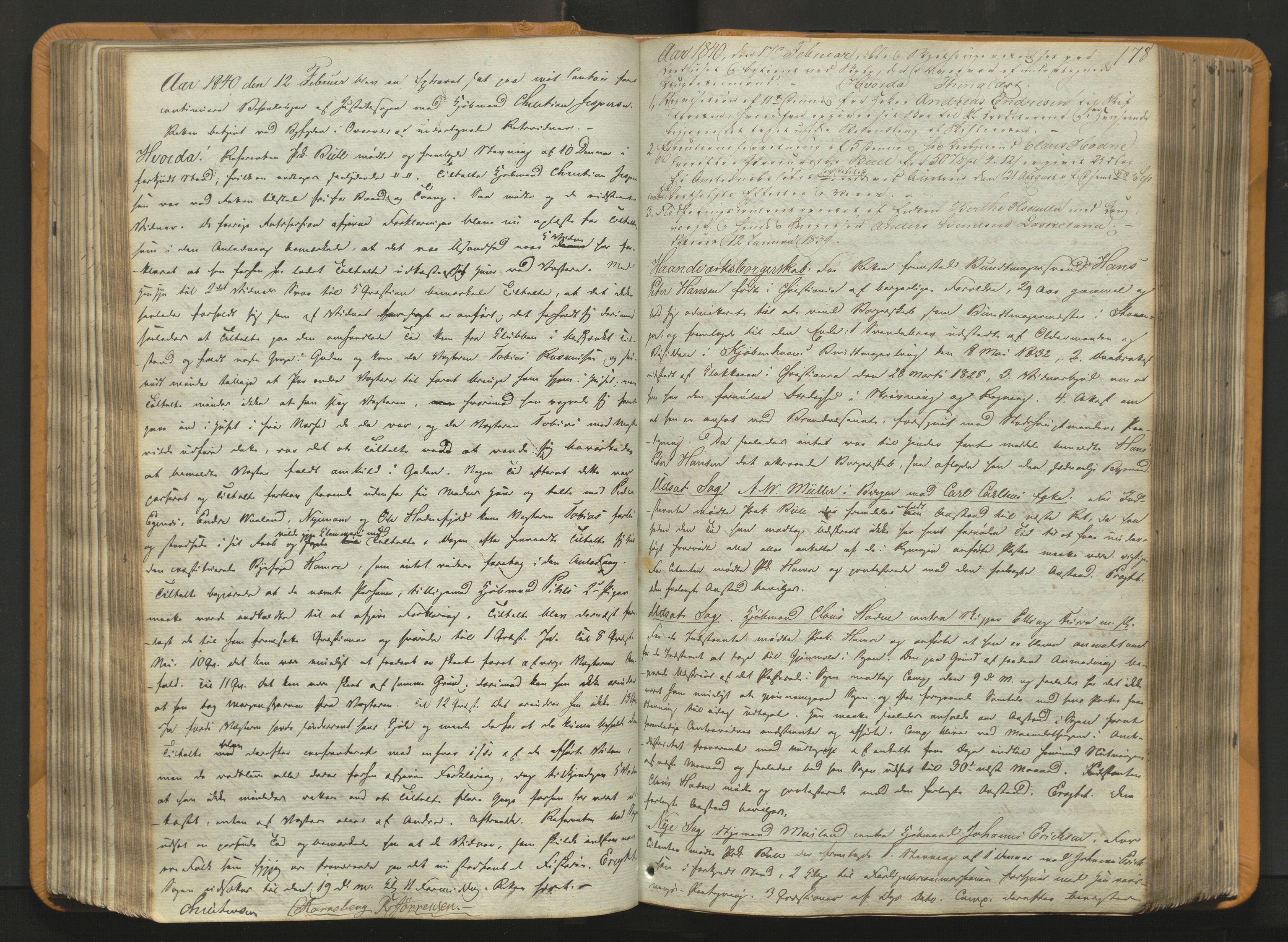 Stavanger byfogd, AV/SAST-A-101408/001/3/30/30BA/L0054: Bytingprotkoll, 1838-1843, p. 177b-178a