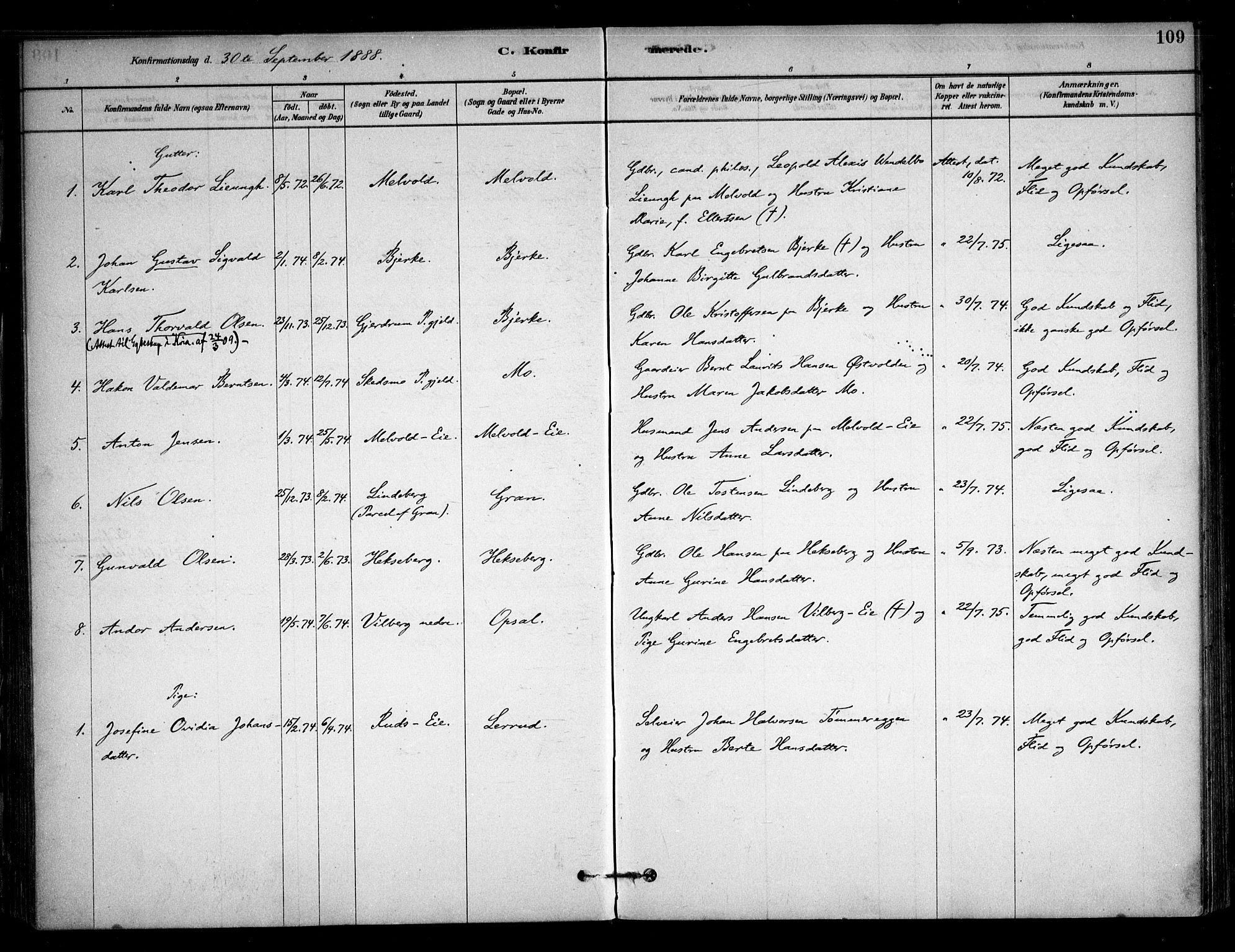 Sørum prestekontor Kirkebøker, AV/SAO-A-10303/F/Fb/L0001: Parish register (official) no. II 1, 1878-1915, p. 109