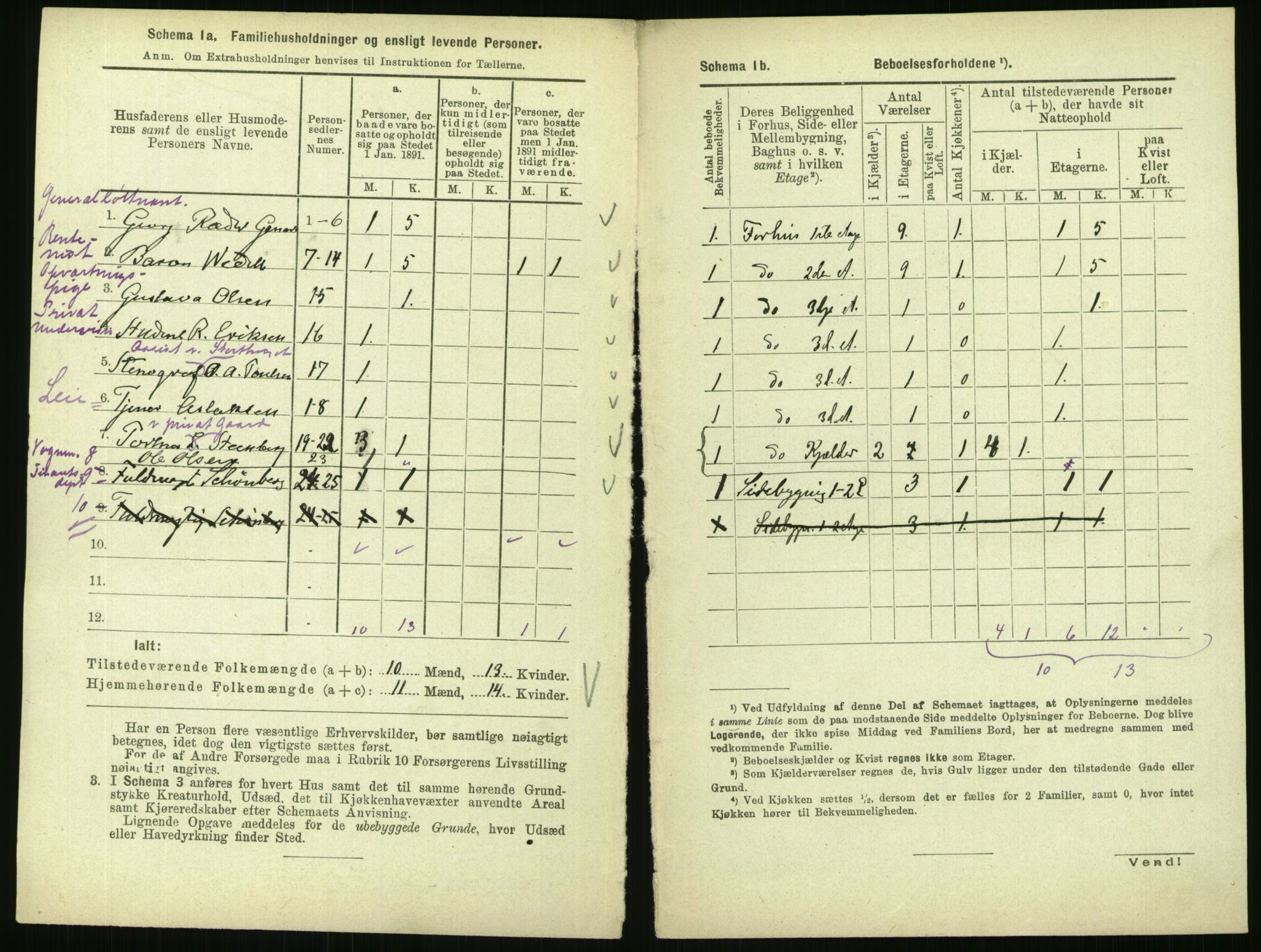 RA, 1891 census for 0301 Kristiania, 1891, p. 42464