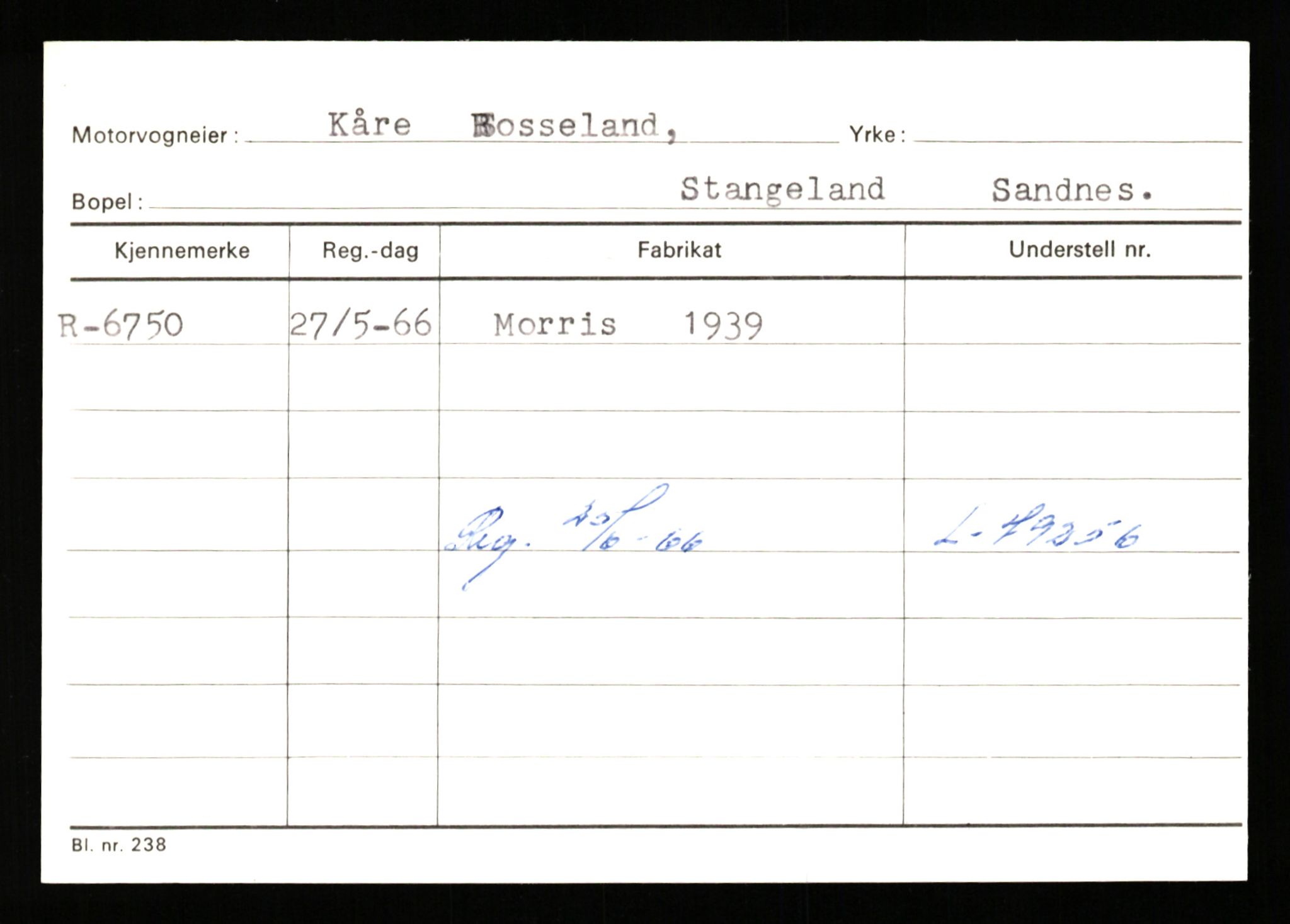 Stavanger trafikkstasjon, SAST/A-101942/0/G/L0002: Registreringsnummer: 5791 - 10405, 1930-1971, p. 387