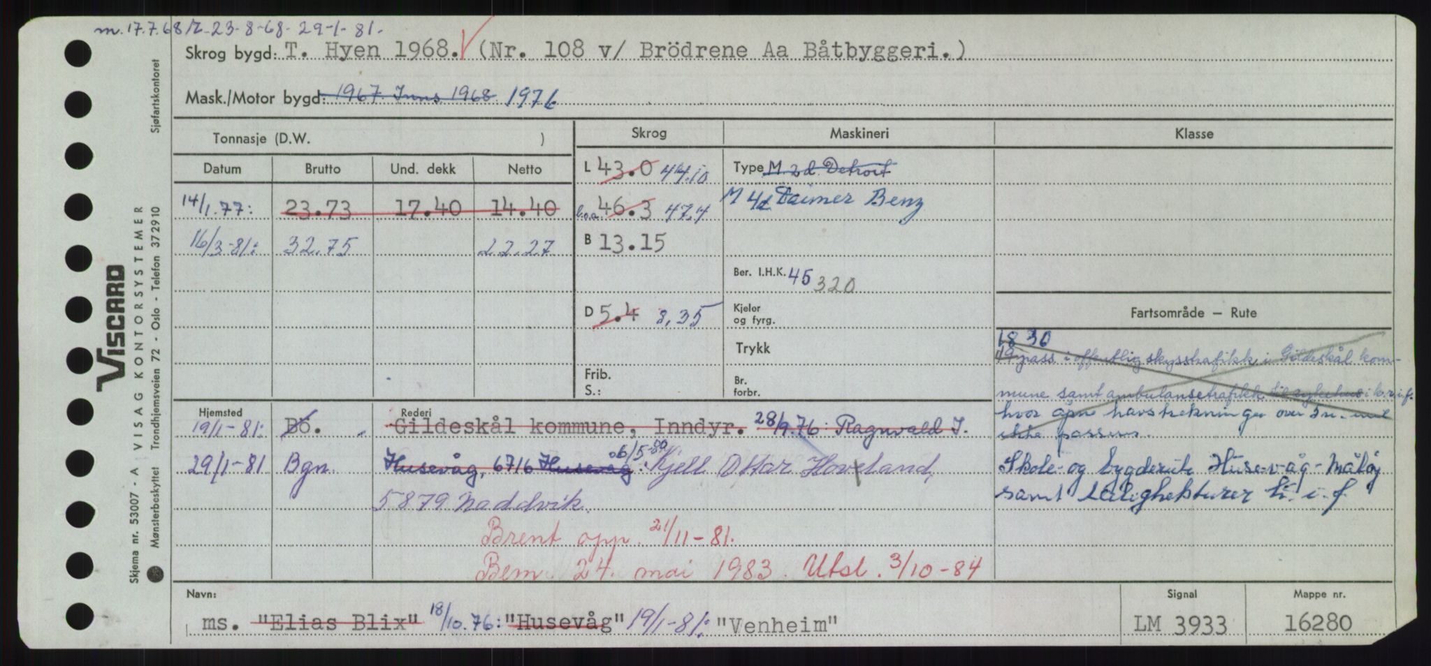 Sjøfartsdirektoratet med forløpere, Skipsmålingen, AV/RA-S-1627/H/Hd/L0040: Fartøy, U-Ve, p. 621