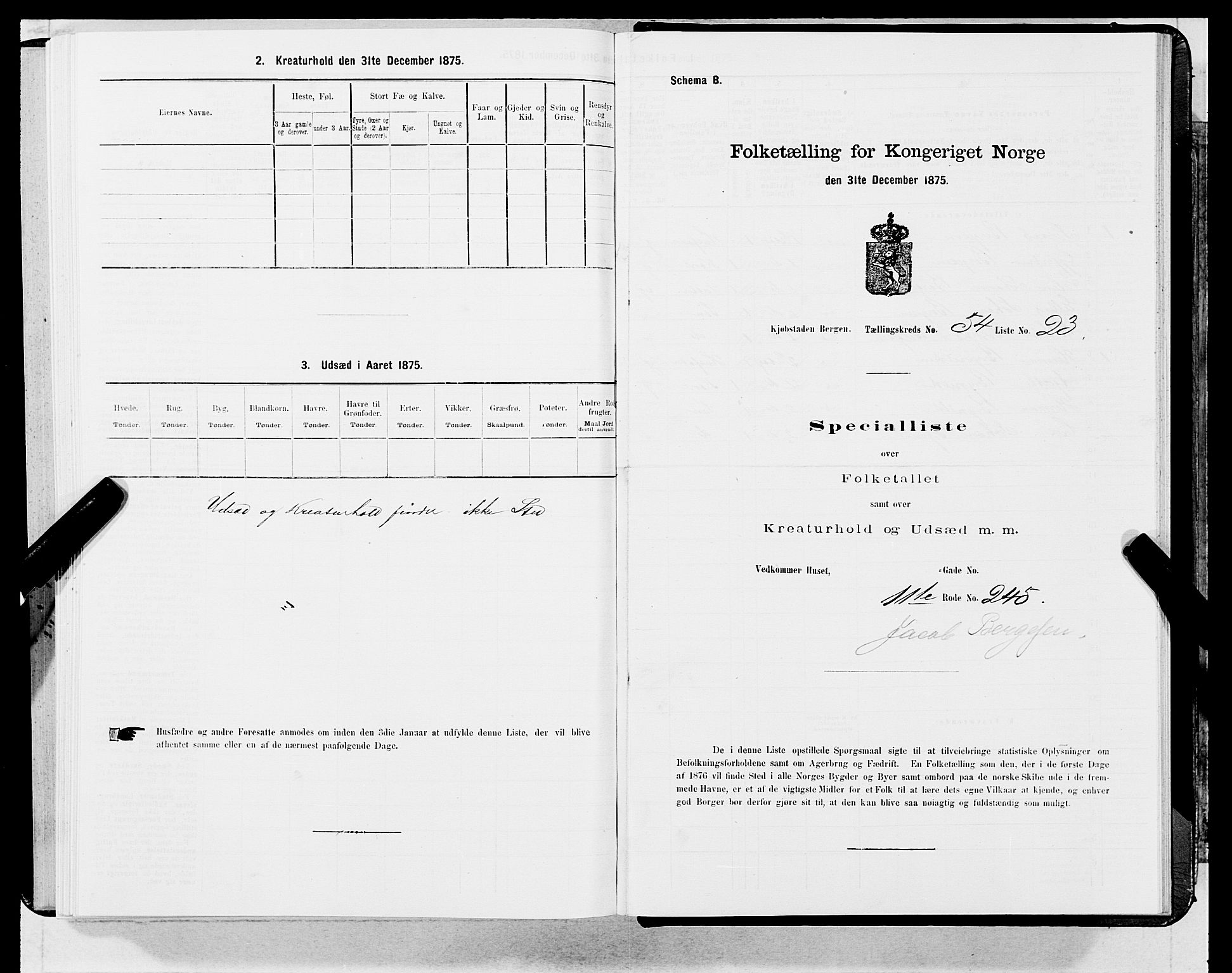 SAB, 1875 census for 1301 Bergen, 1875, p. 2892