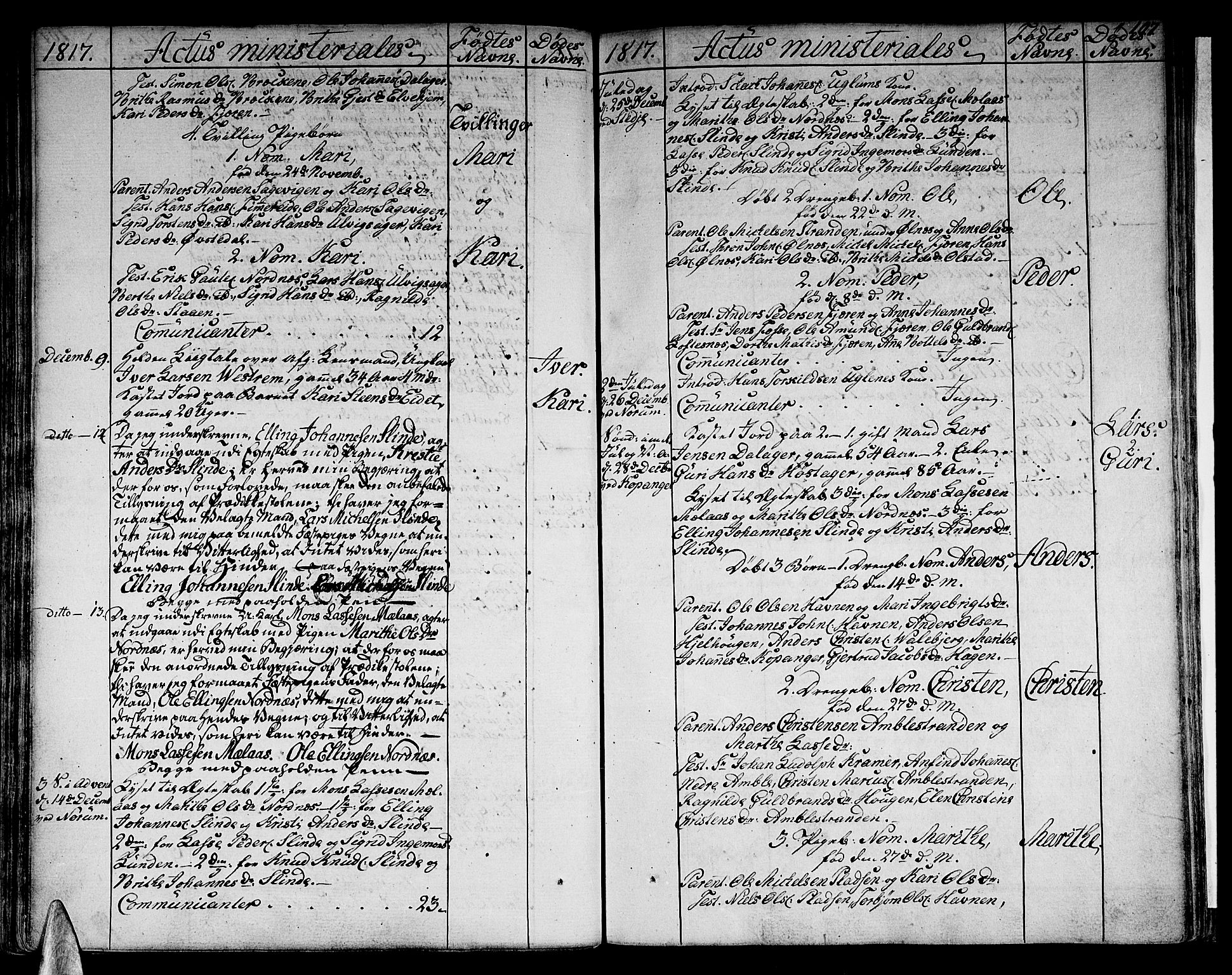 Sogndal sokneprestembete, AV/SAB-A-81301/H/Haa/Haaa/L0009: Parish register (official) no. A 9, 1809-1821, p. 107