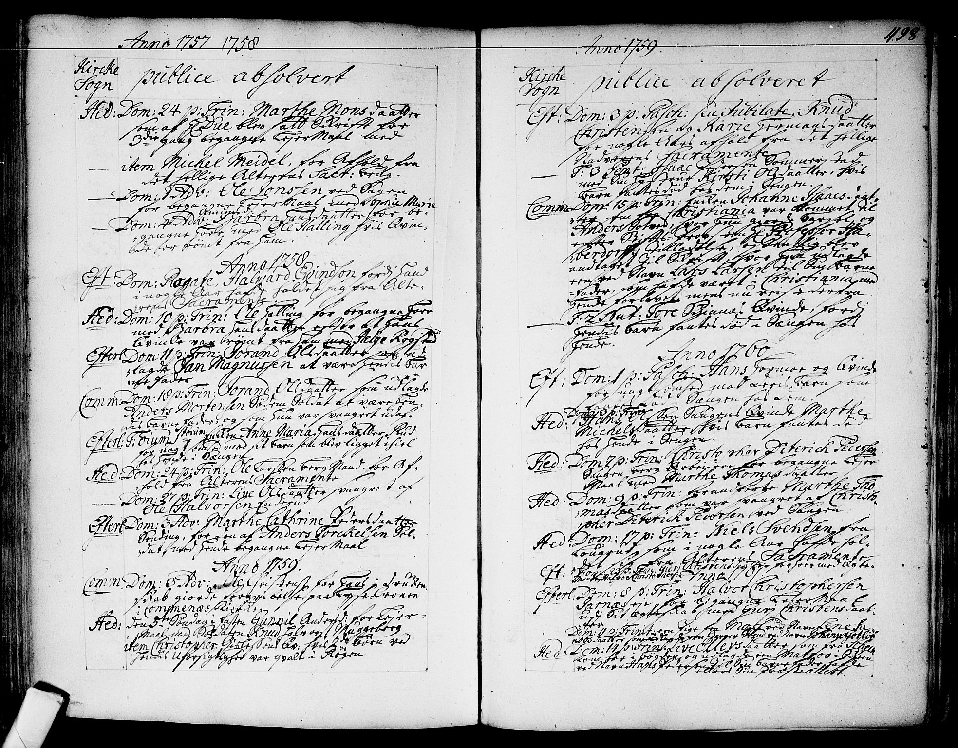 Sandsvær kirkebøker, SAKO/A-244/F/Fa/L0002a: Parish register (official) no. I 2, 1725-1809, p. 498