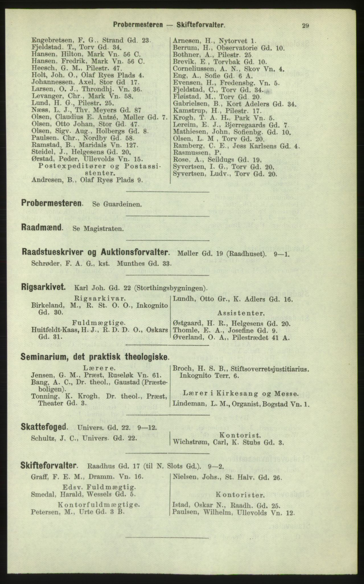 Kristiania/Oslo adressebok, PUBL/-, 1884, p. 29