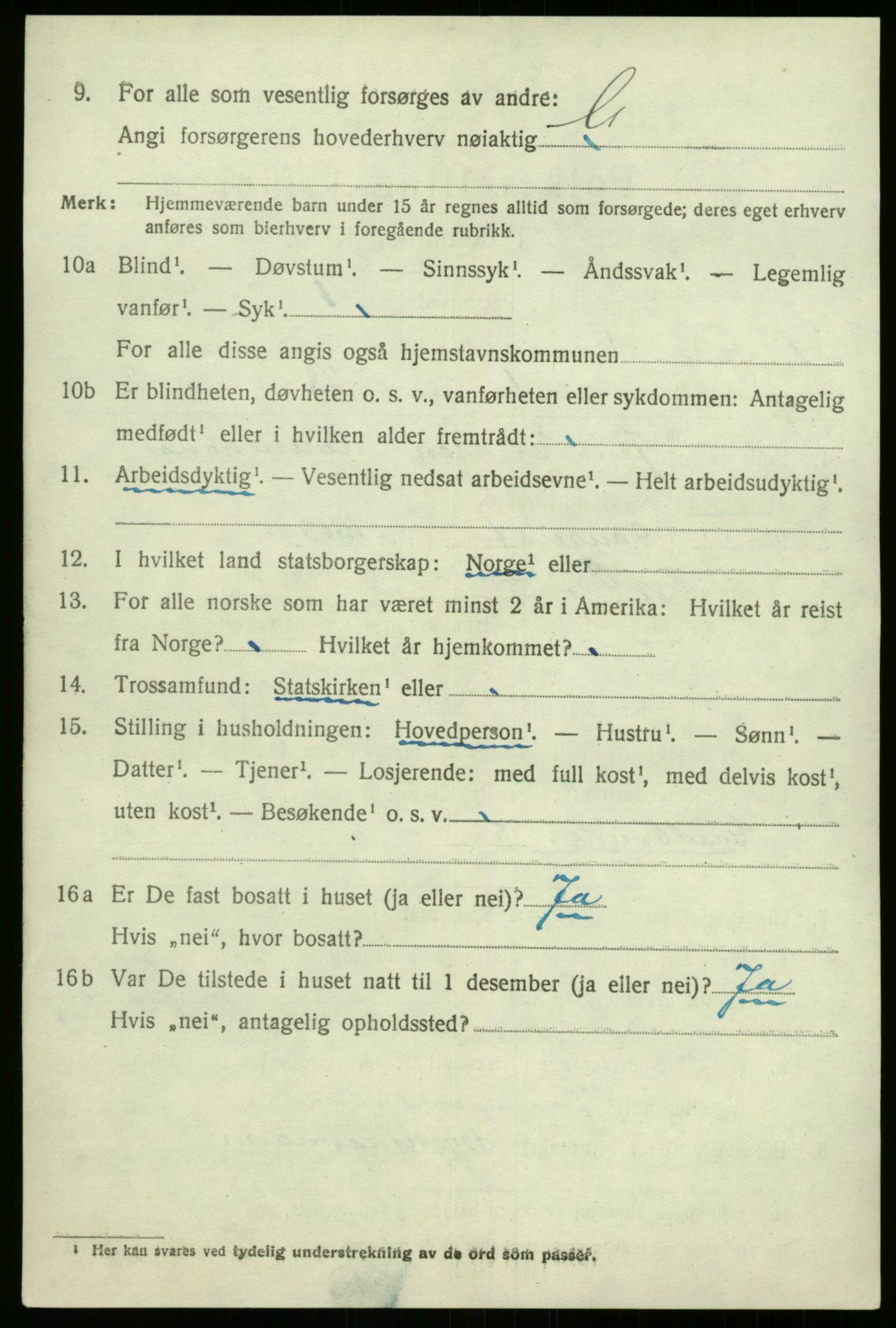 SAB, 1920 census for Sogndal, 1920, p. 6276