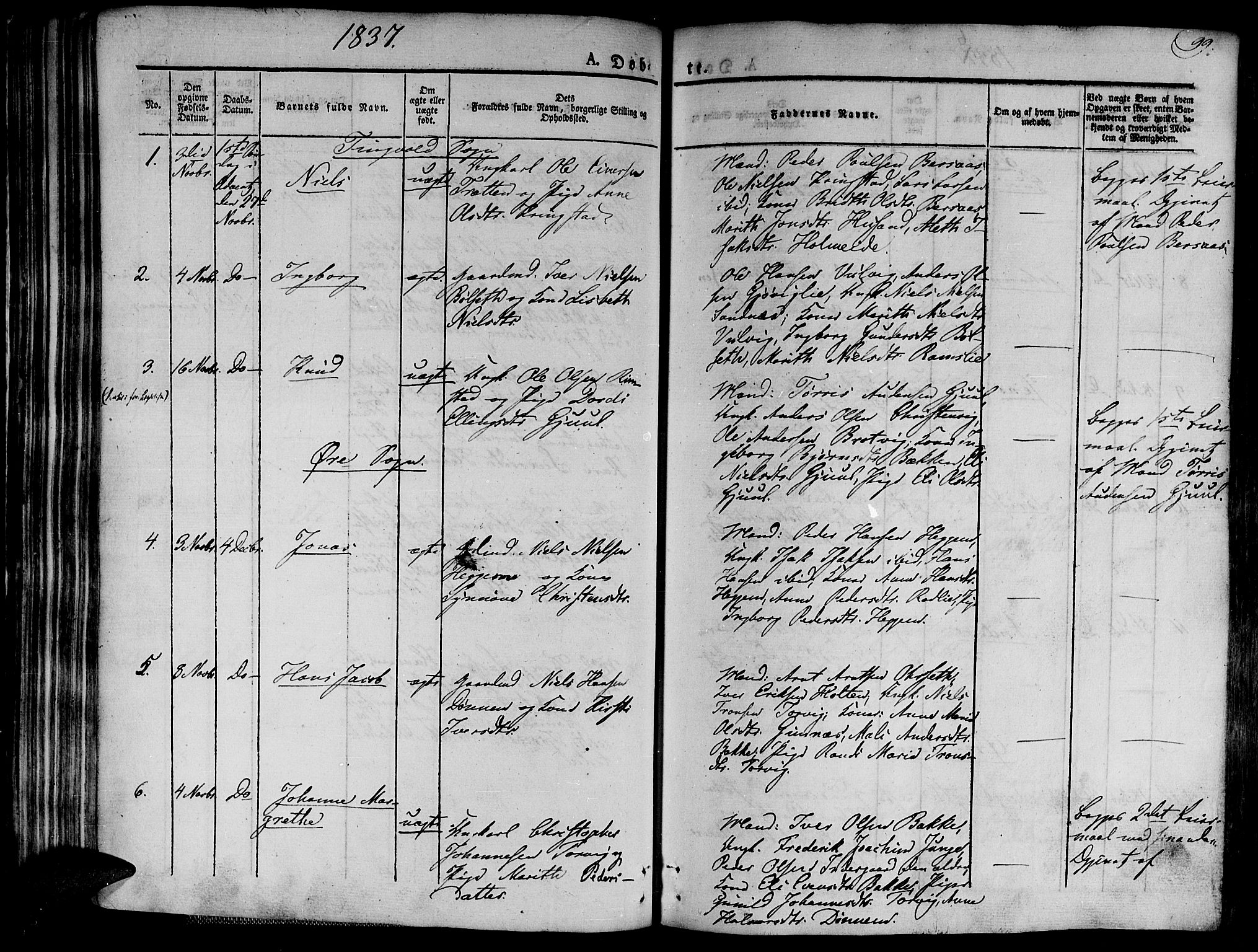 Ministerialprotokoller, klokkerbøker og fødselsregistre - Møre og Romsdal, AV/SAT-A-1454/586/L0983: Parish register (official) no. 586A09, 1829-1843, p. 99