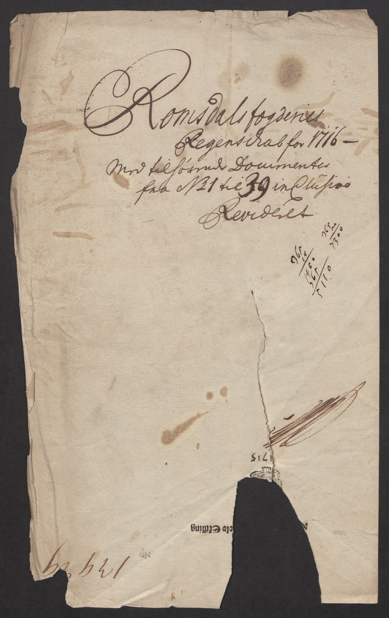 Rentekammeret inntil 1814, Reviderte regnskaper, Fogderegnskap, AV/RA-EA-4092/R55/L3663: Fogderegnskap Romsdal, 1715-1716, p. 259