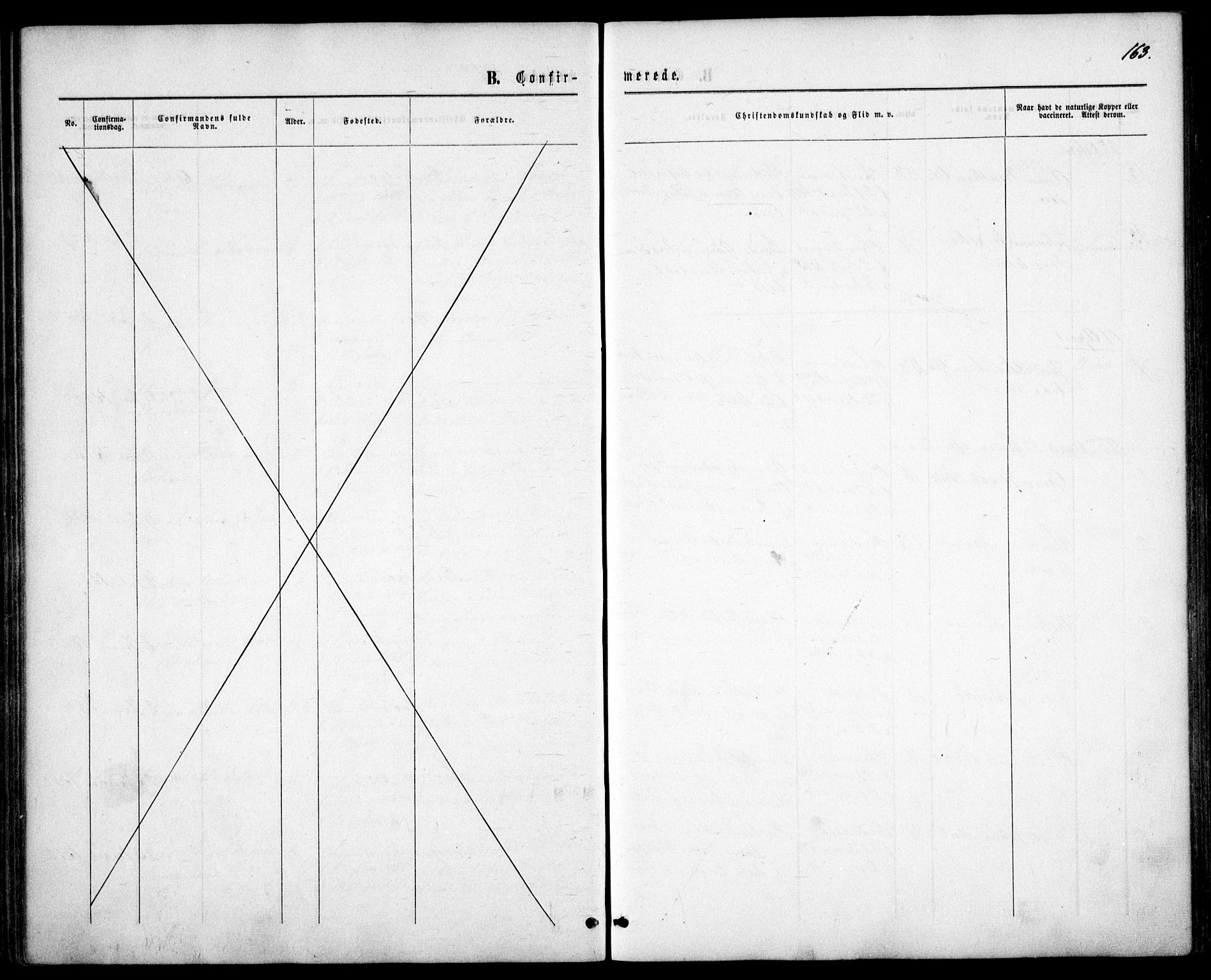 Garnisonsmenigheten Kirkebøker, SAO/A-10846/F/Fa/L0010: Parish register (official) no. 10, 1859-1869, p. 163