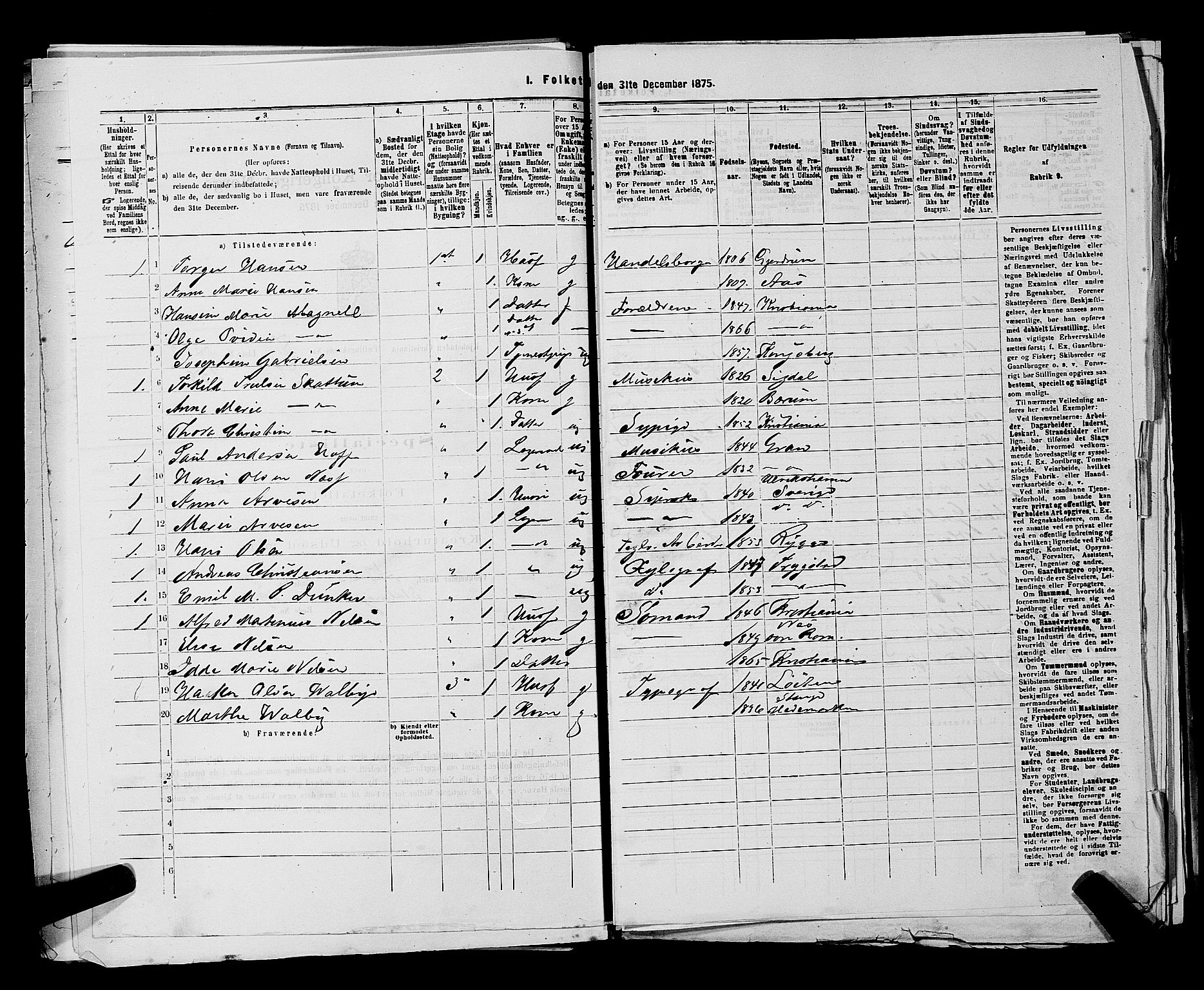 RA, 1875 census for 0301 Kristiania, 1875, p. 7242