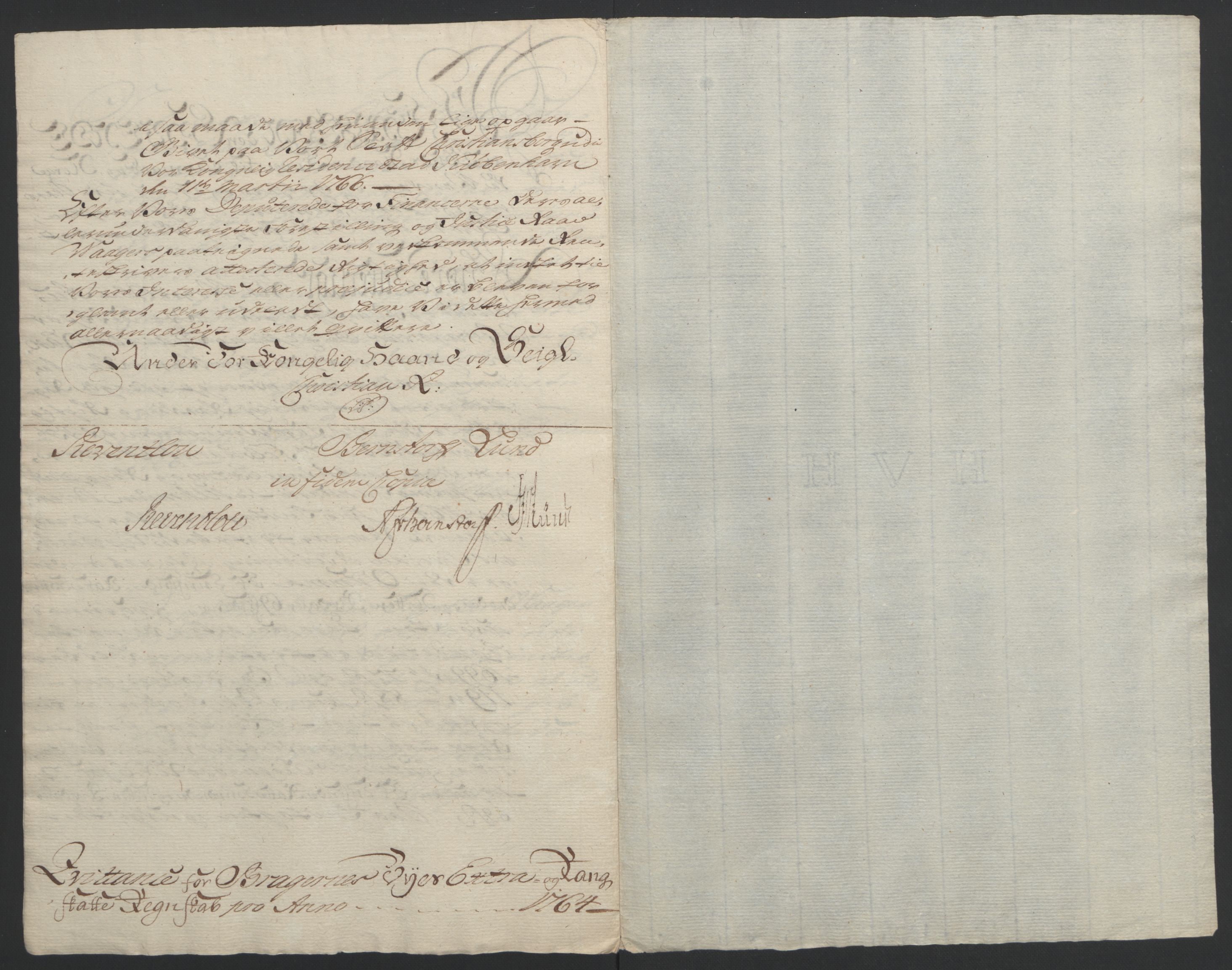 Rentekammeret inntil 1814, Reviderte regnskaper, Byregnskaper, AV/RA-EA-4066/R/Rf/L0119/0001: [F2] Kontribusjonsregnskap / Ekstraskatt, 1762-1767, p. 158