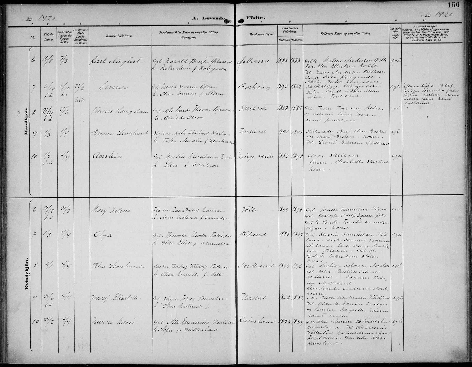 Lista sokneprestkontor, AV/SAK-1111-0027/F/Fb/L0005: Parish register (copy) no. B 5, 1892-1923, p. 156