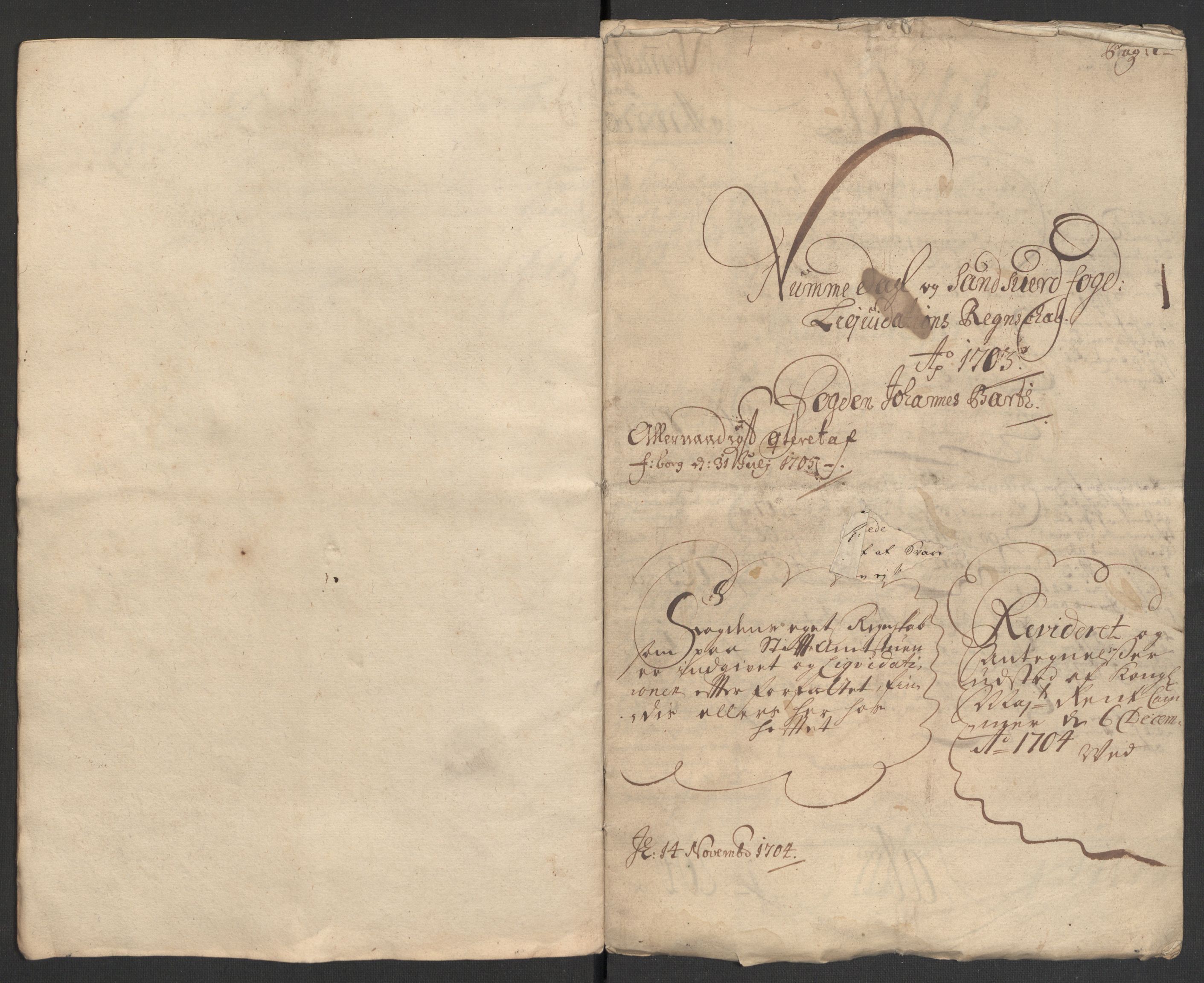 Rentekammeret inntil 1814, Reviderte regnskaper, Fogderegnskap, RA/EA-4092/R24/L1581: Fogderegnskap Numedal og Sandsvær, 1703, p. 9