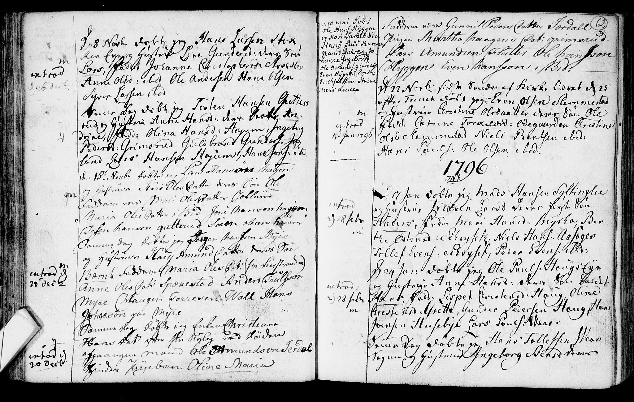 Røyken kirkebøker, AV/SAKO-A-241/F/Fa/L0003: Parish register (official) no. 3, 1782-1813, p. 62